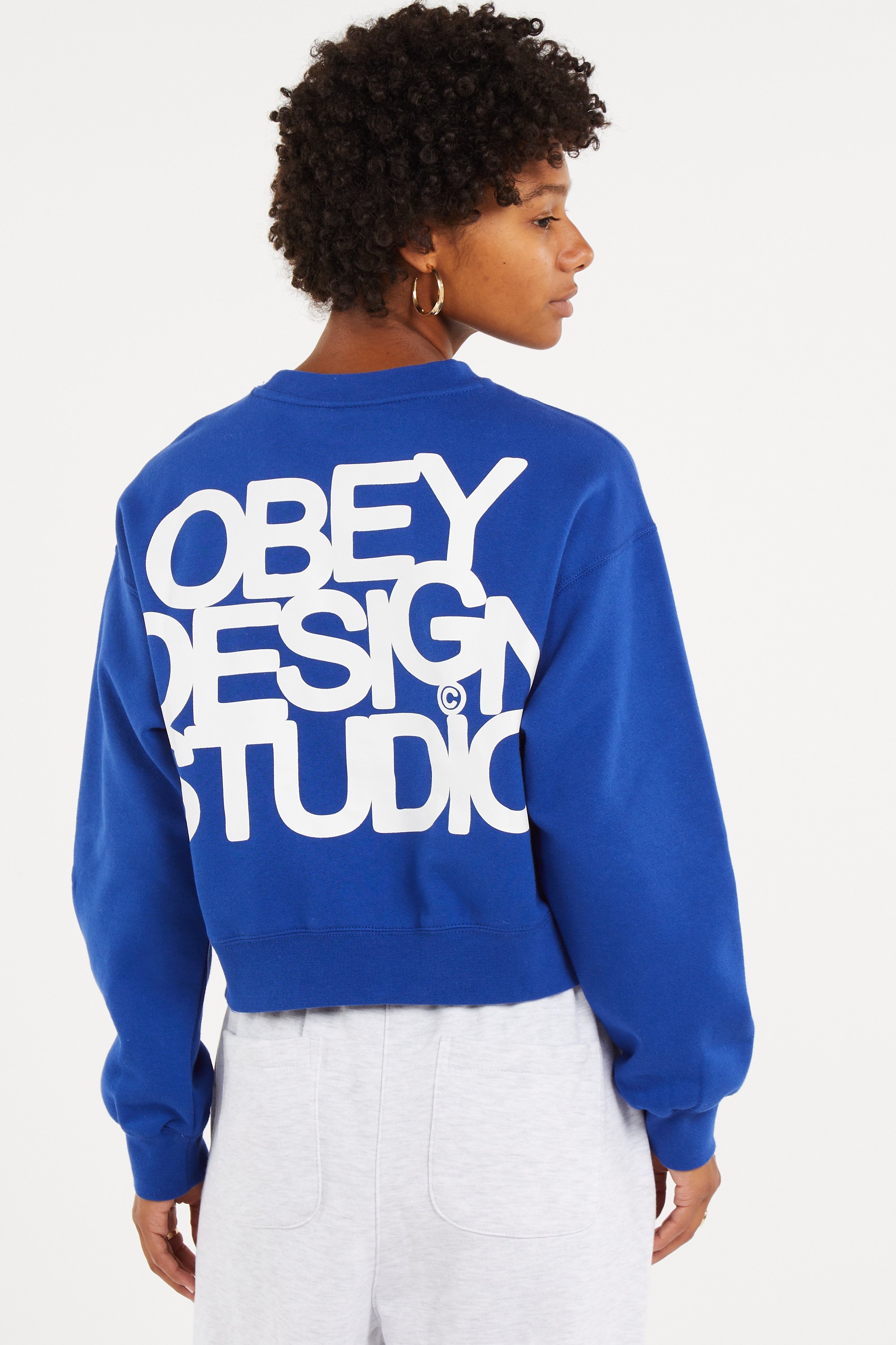 Tommy badge sweatshirt | Blue OBEY Women