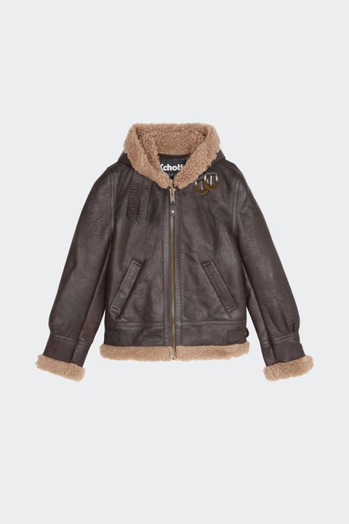SCHOTT BOMBARDIER CAPU Marron