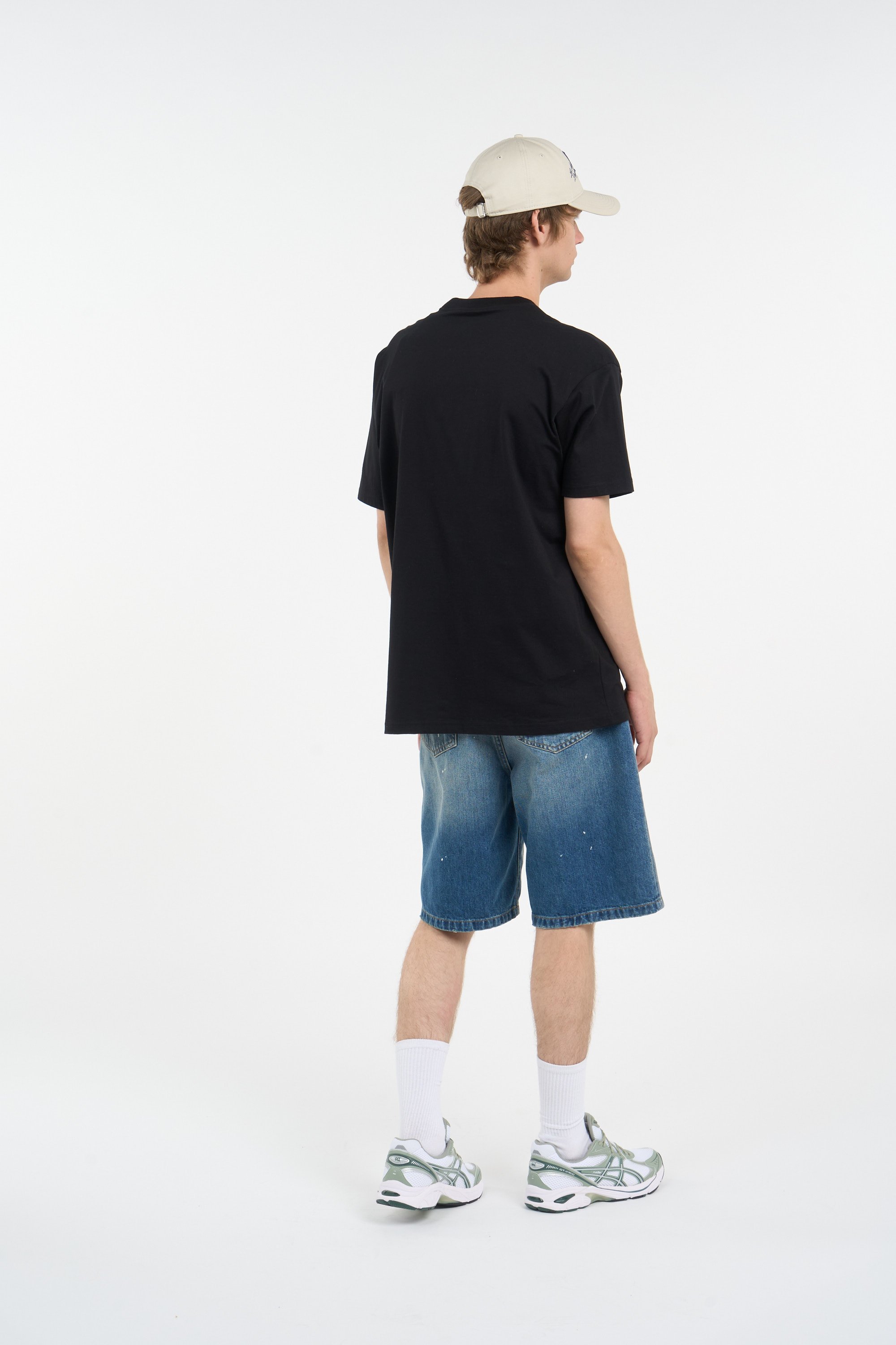 Round neck organic cotton t-shirt | Black CARHARTT WIP Men