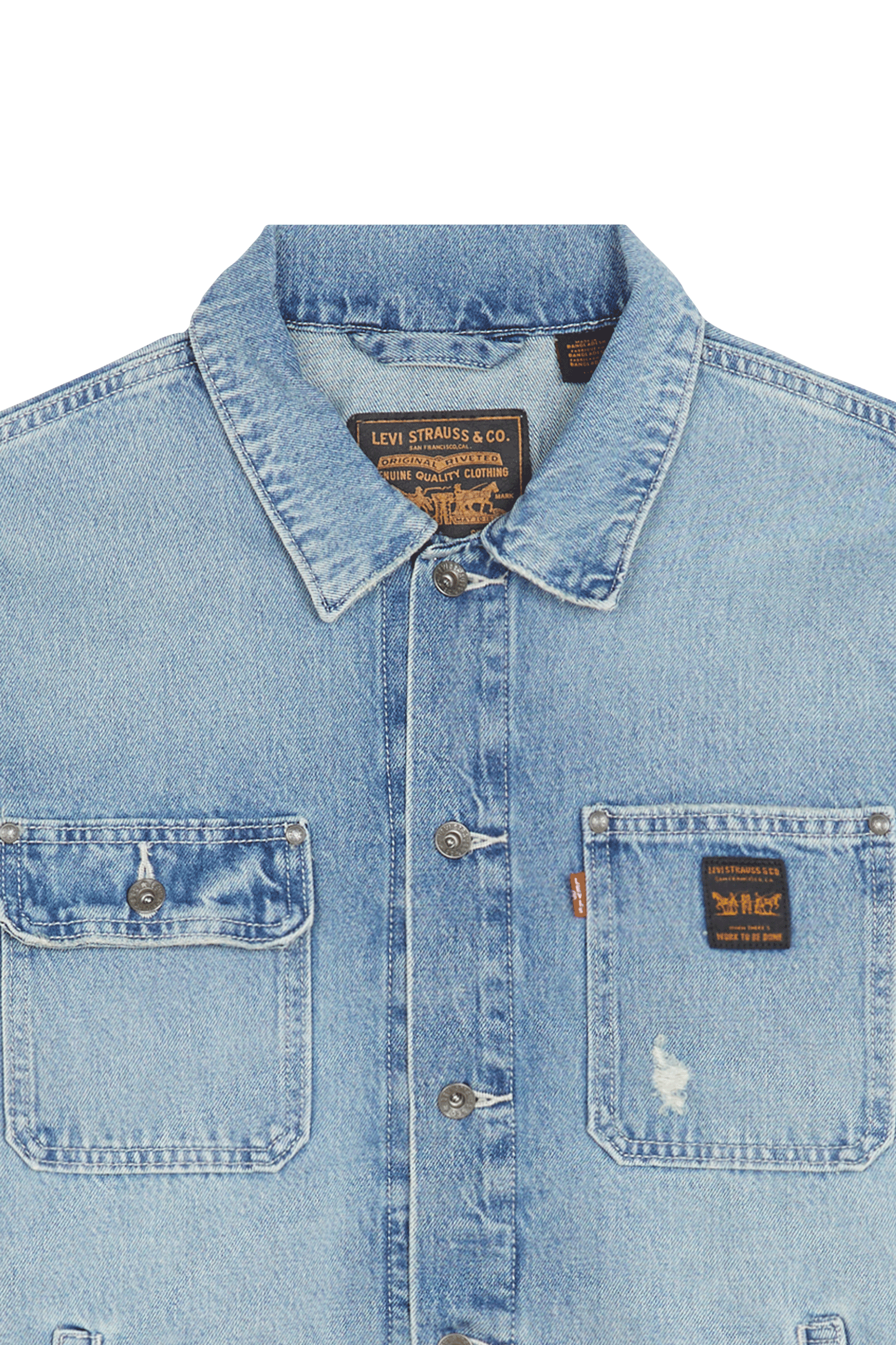 Oversized classic collar cotton jacket | Blue LEVI'S Men