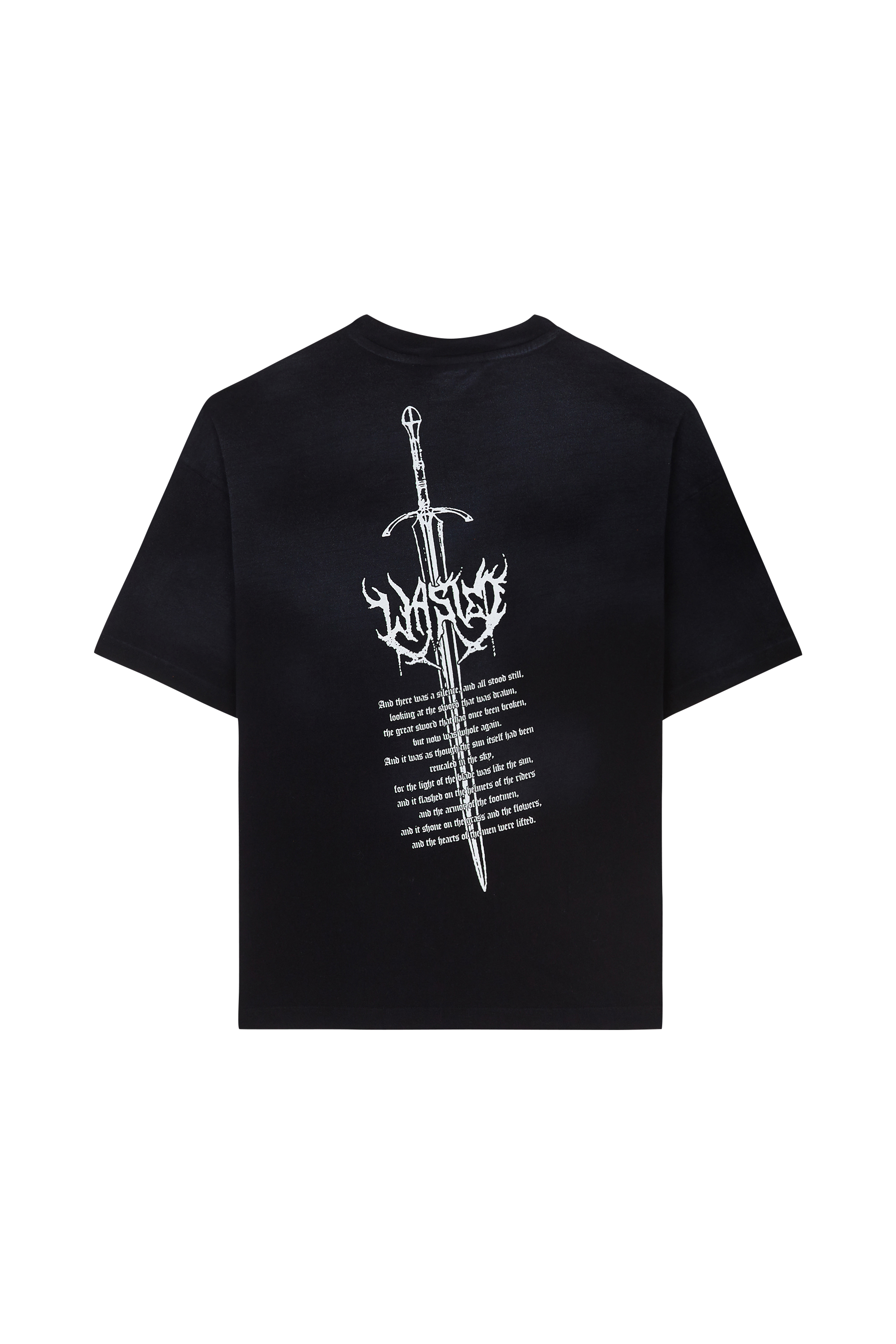 Regular-fit round-neck cotton T-shirt Black