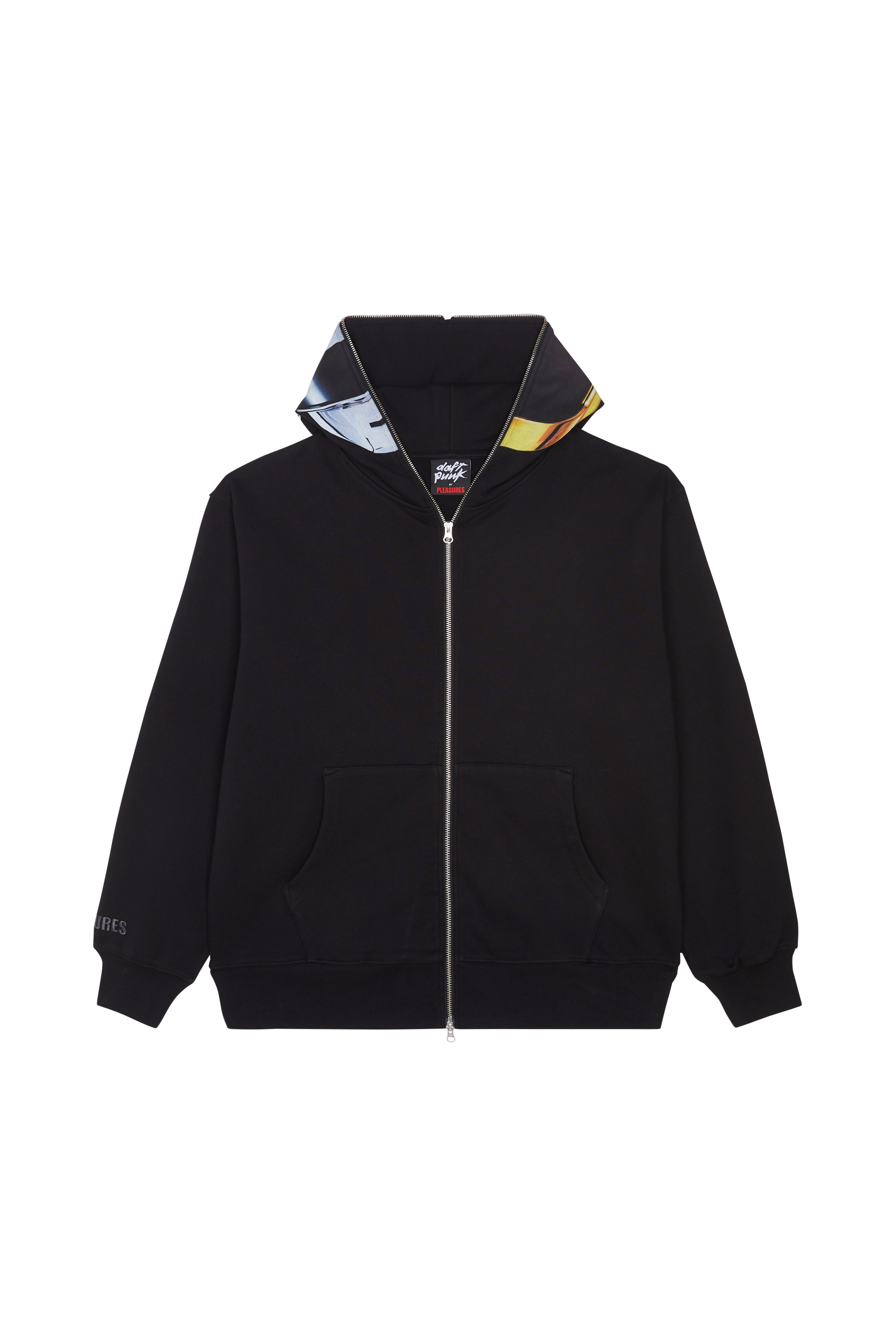 Regular-fit zip-up cotton-blend hoodie with Pony Player Black
