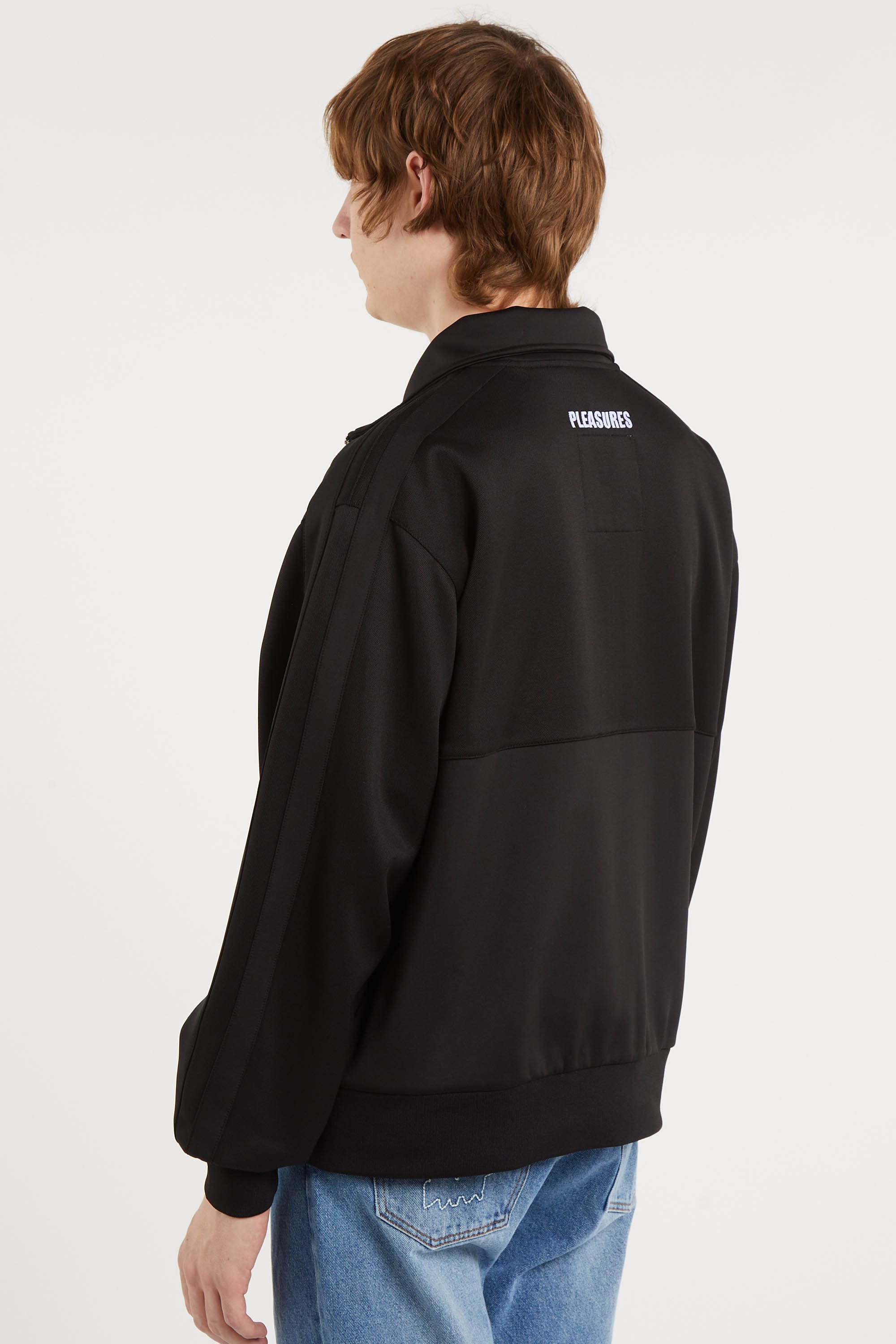 Jacket with high neck and zipper | Black PLEASURES Men