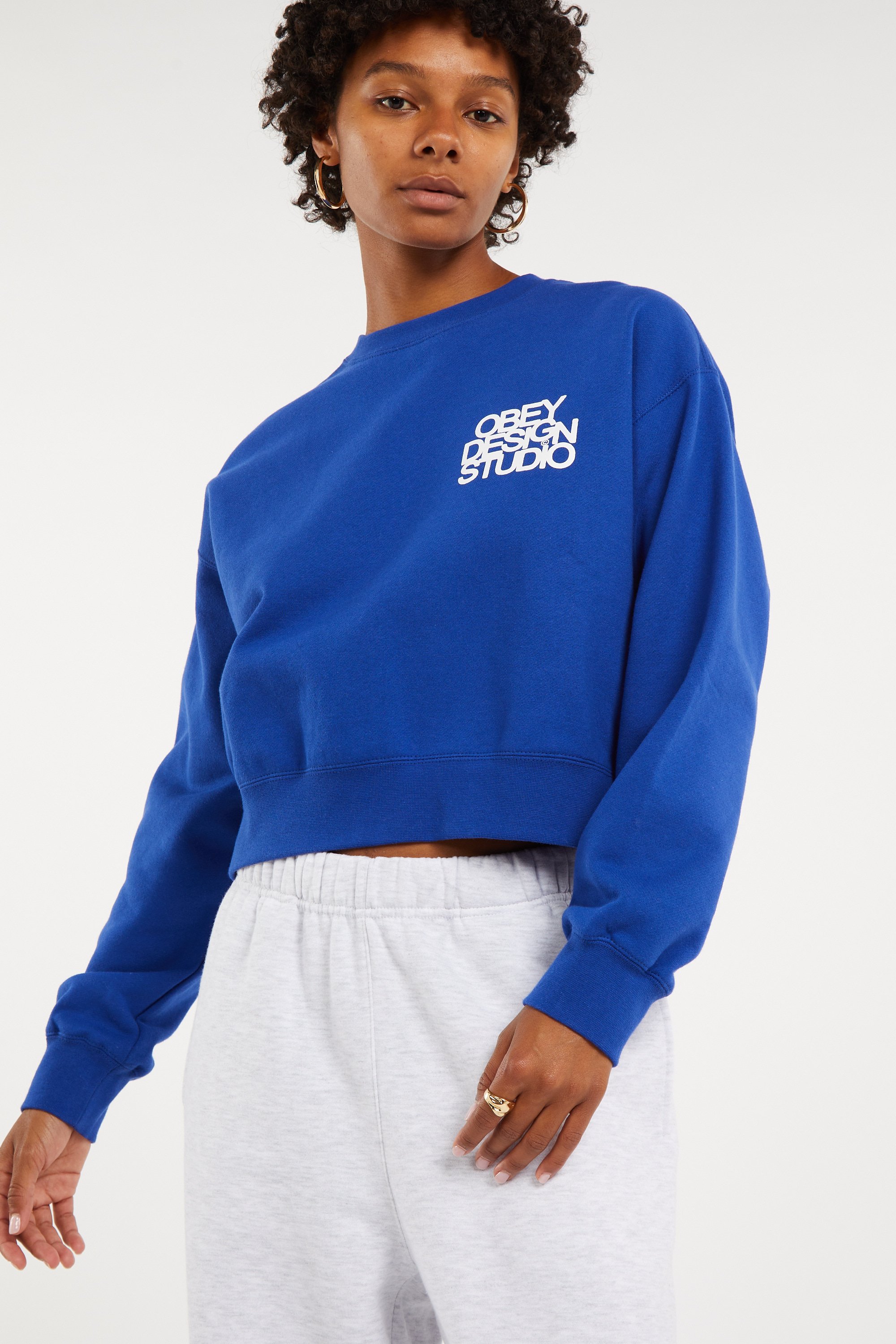 Tommy badge sweatshirt | Blue OBEY Women