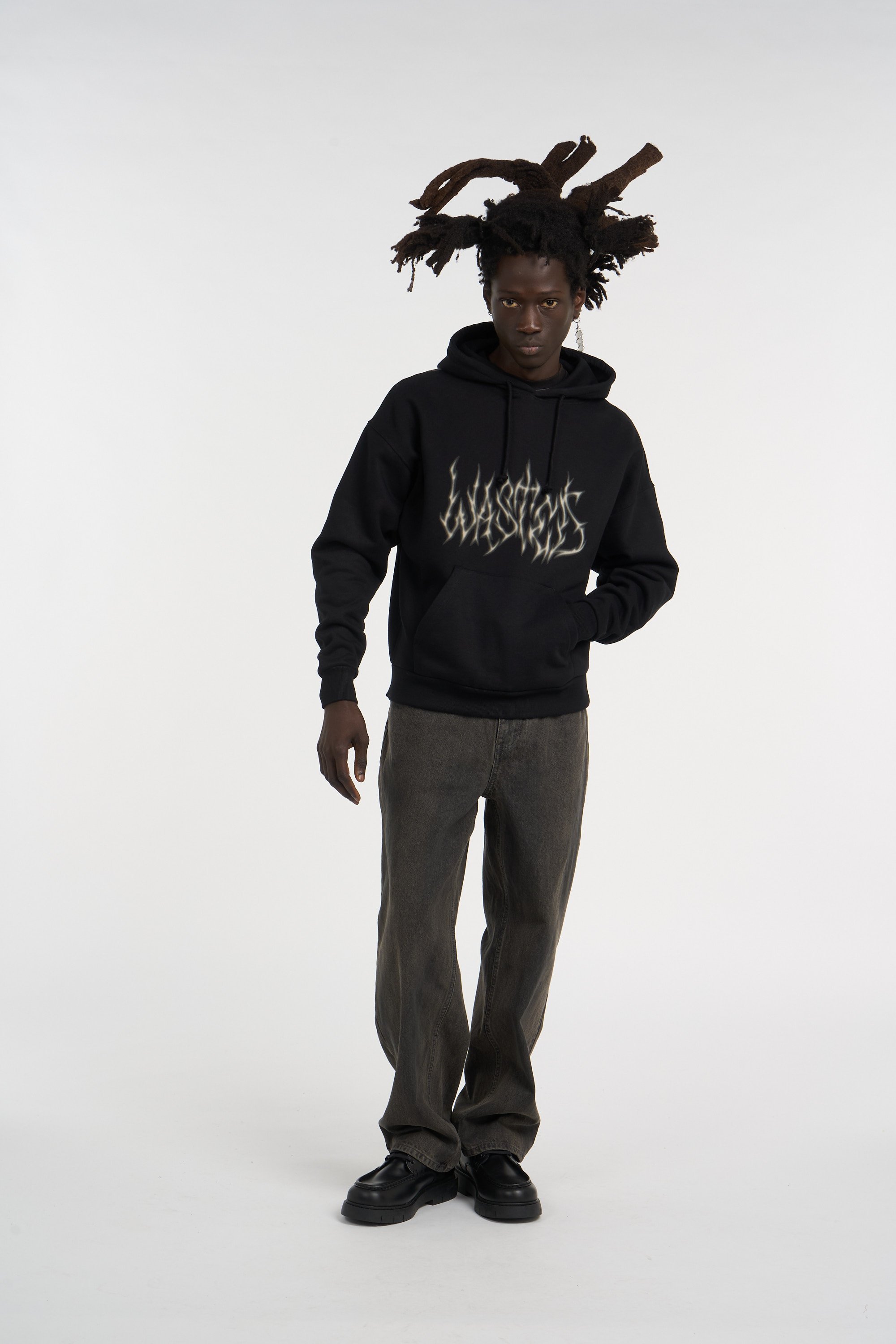 Tommy badge sweatshirt WASTED Black