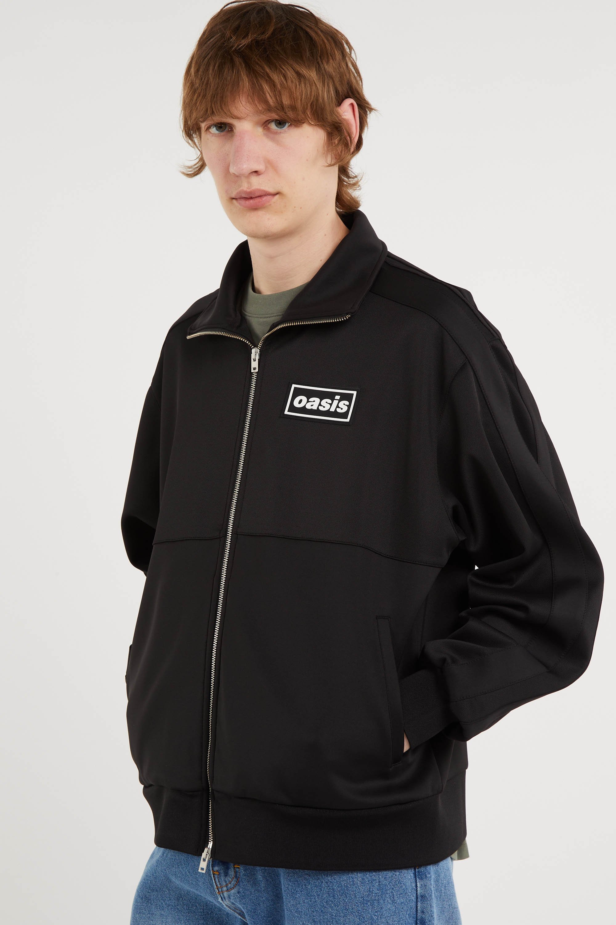 Jacket with high neck and zipper | Black PLEASURES Men