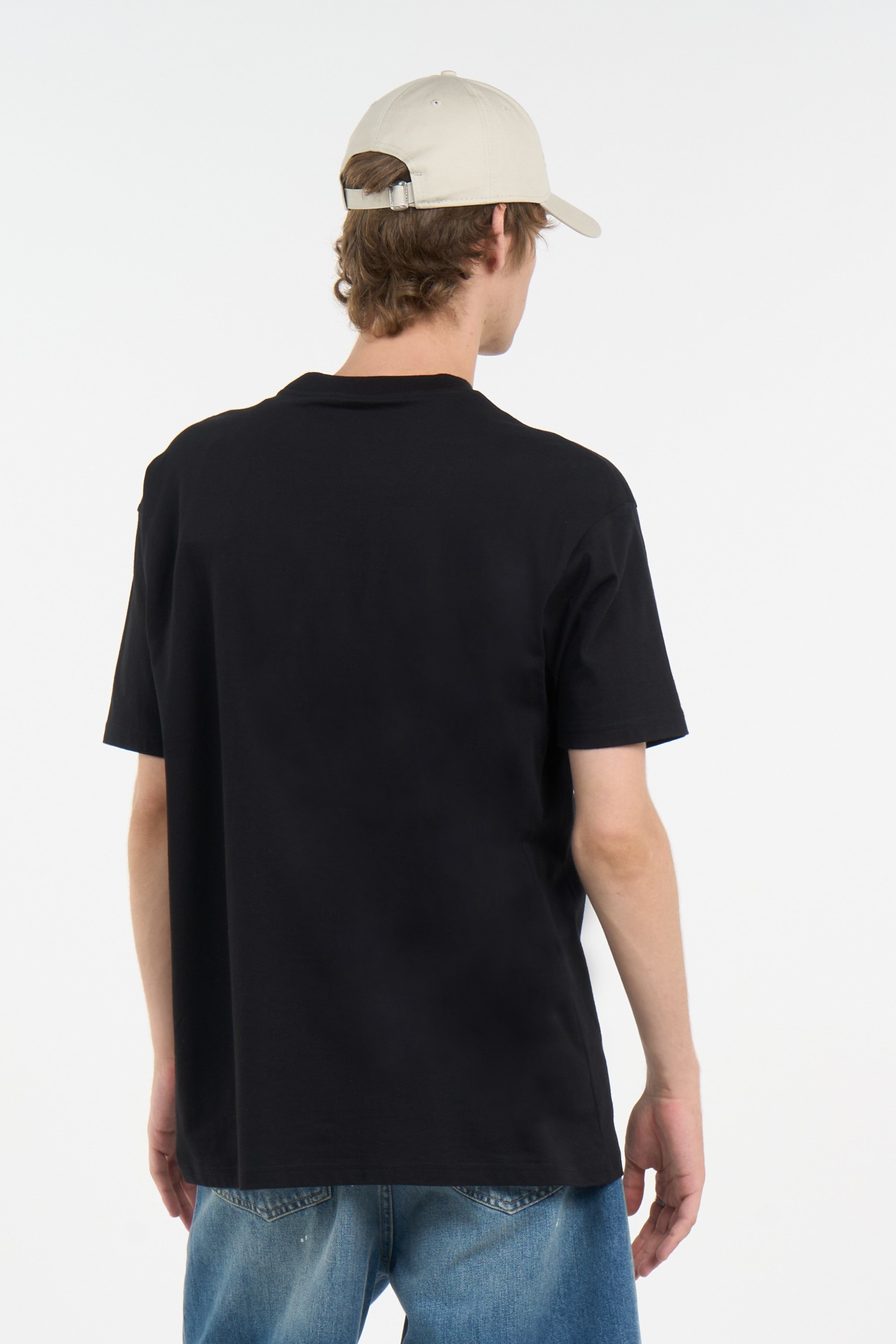 Round neck organic cotton t-shirt | Black CARHARTT WIP Men