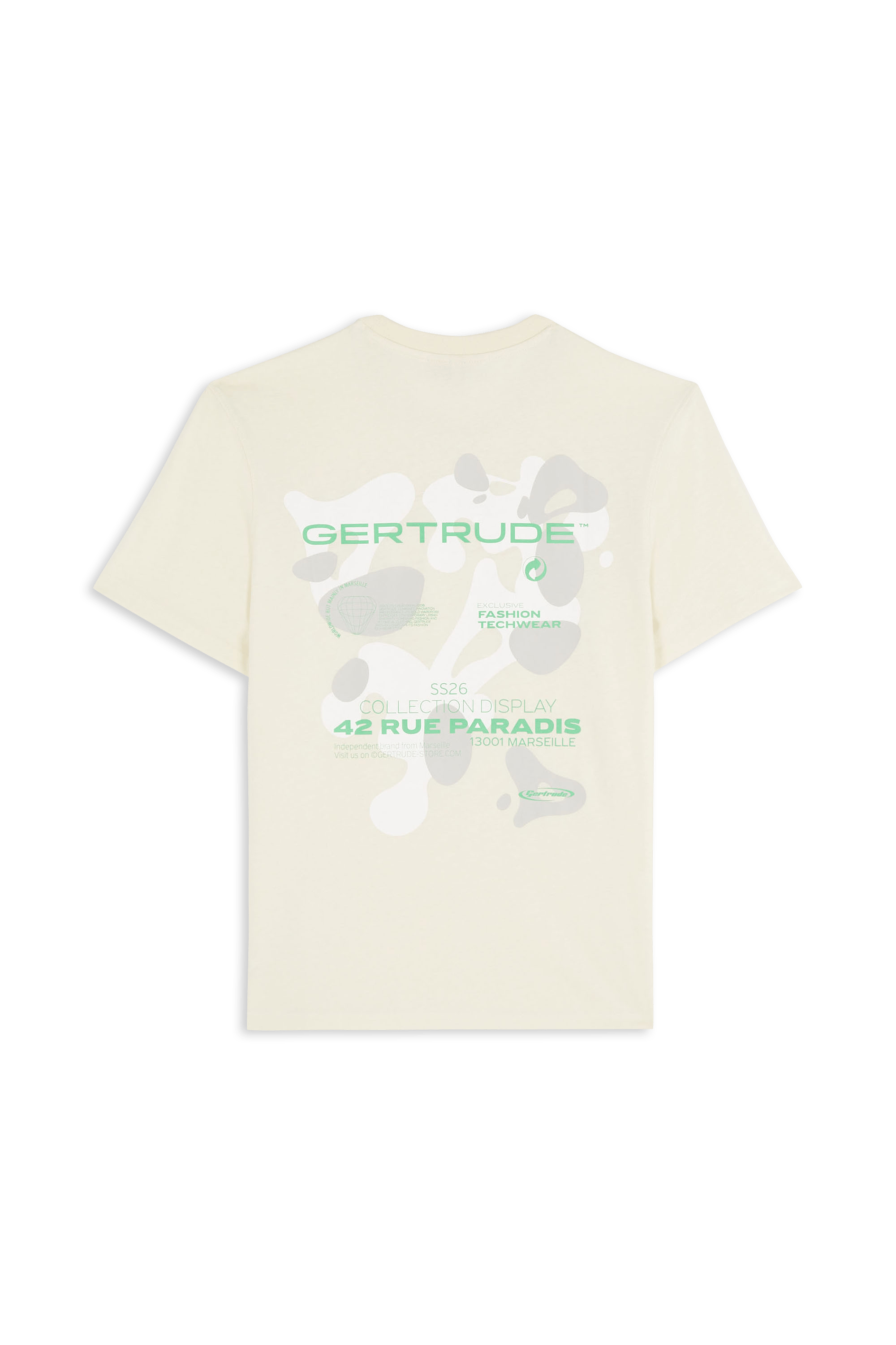 Regular-fit round-neck cotton T-shirt Beige