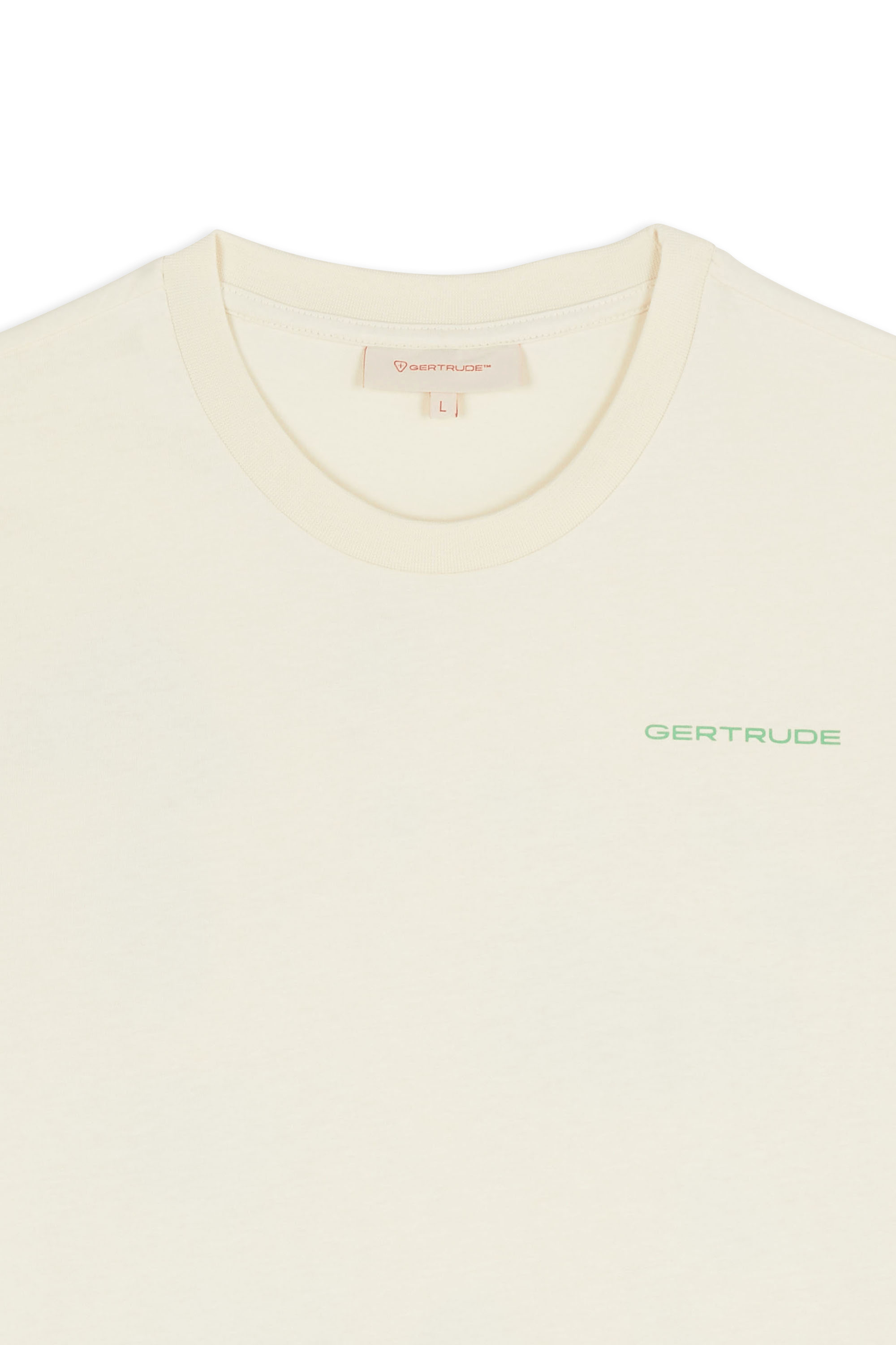 Regular-fit round-neck cotton T-shirt Beige