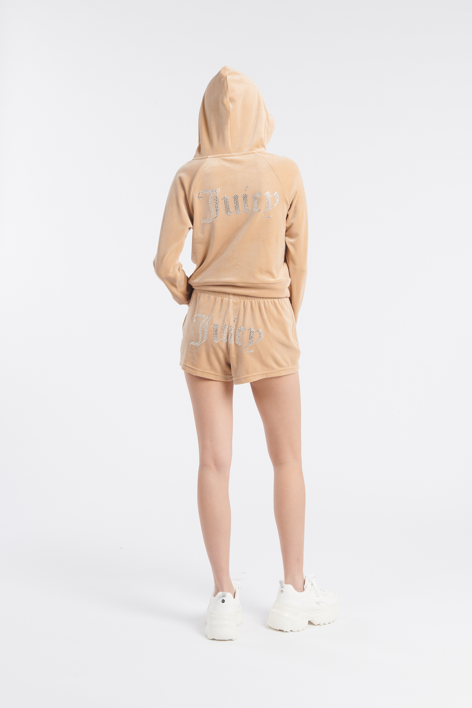 Hoodie zippé Beige