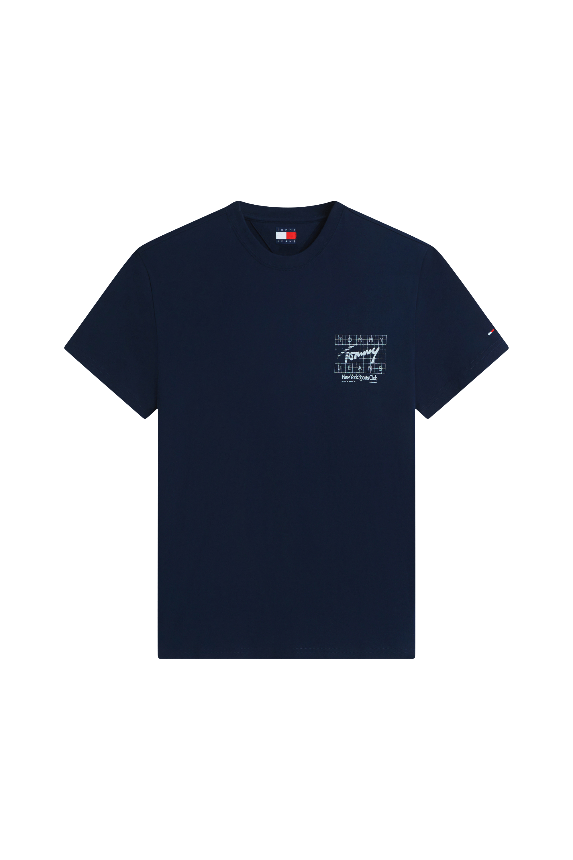 Regular-fit round-neck cotton T-shirt REG SIGN FLAG Dark night navy