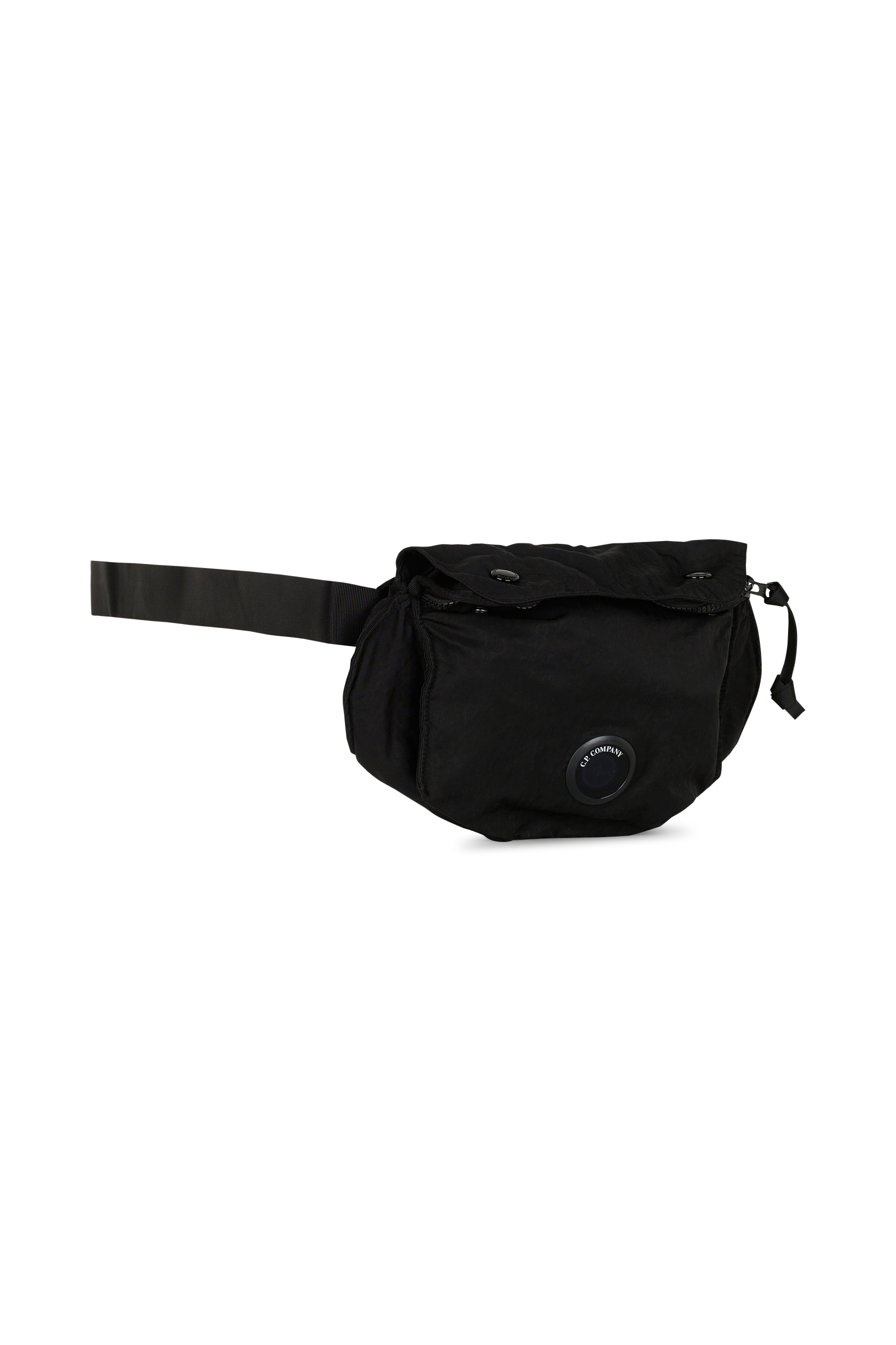 Printed canvas waist bag | Black C.P. COMPANY Men