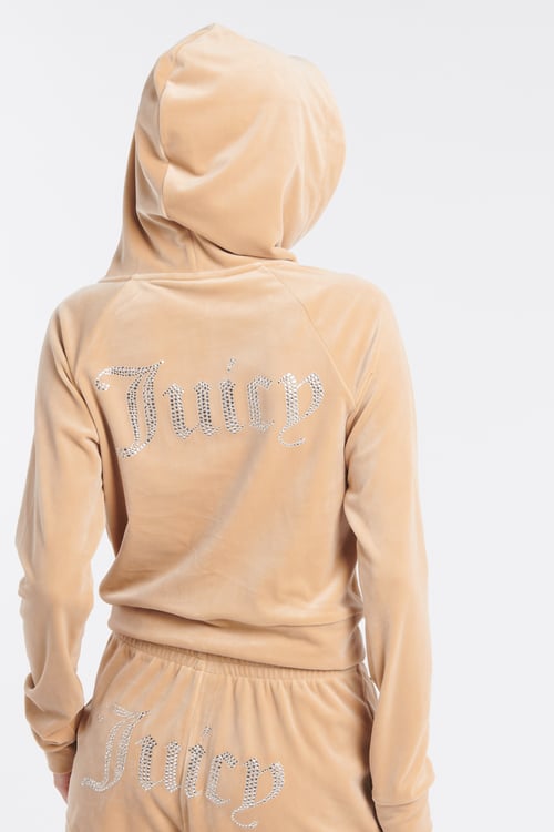 JUICY COUTURE zip-up hoodie Beige