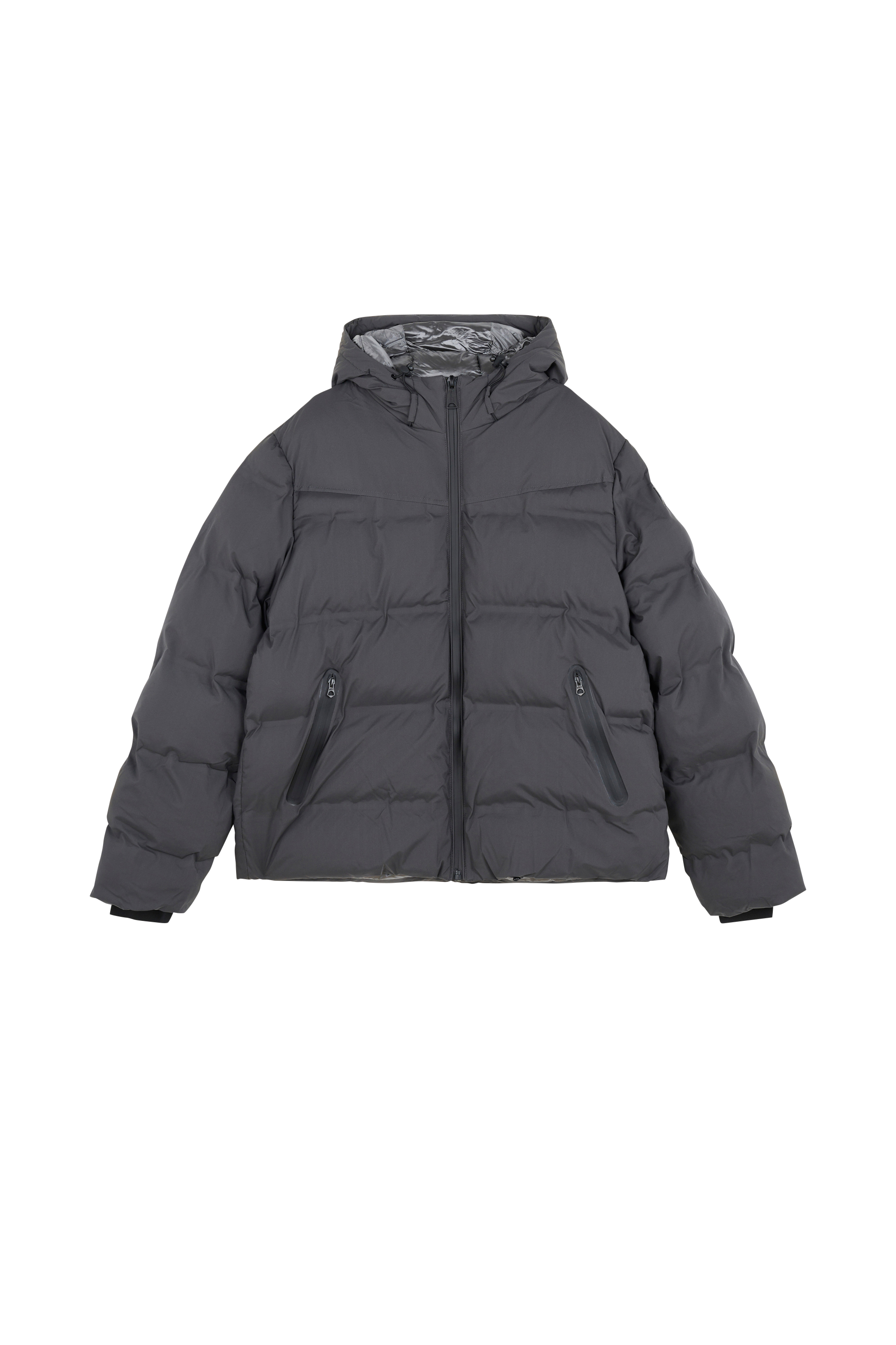 Lightweight quilted padded jacket with high neck Grey