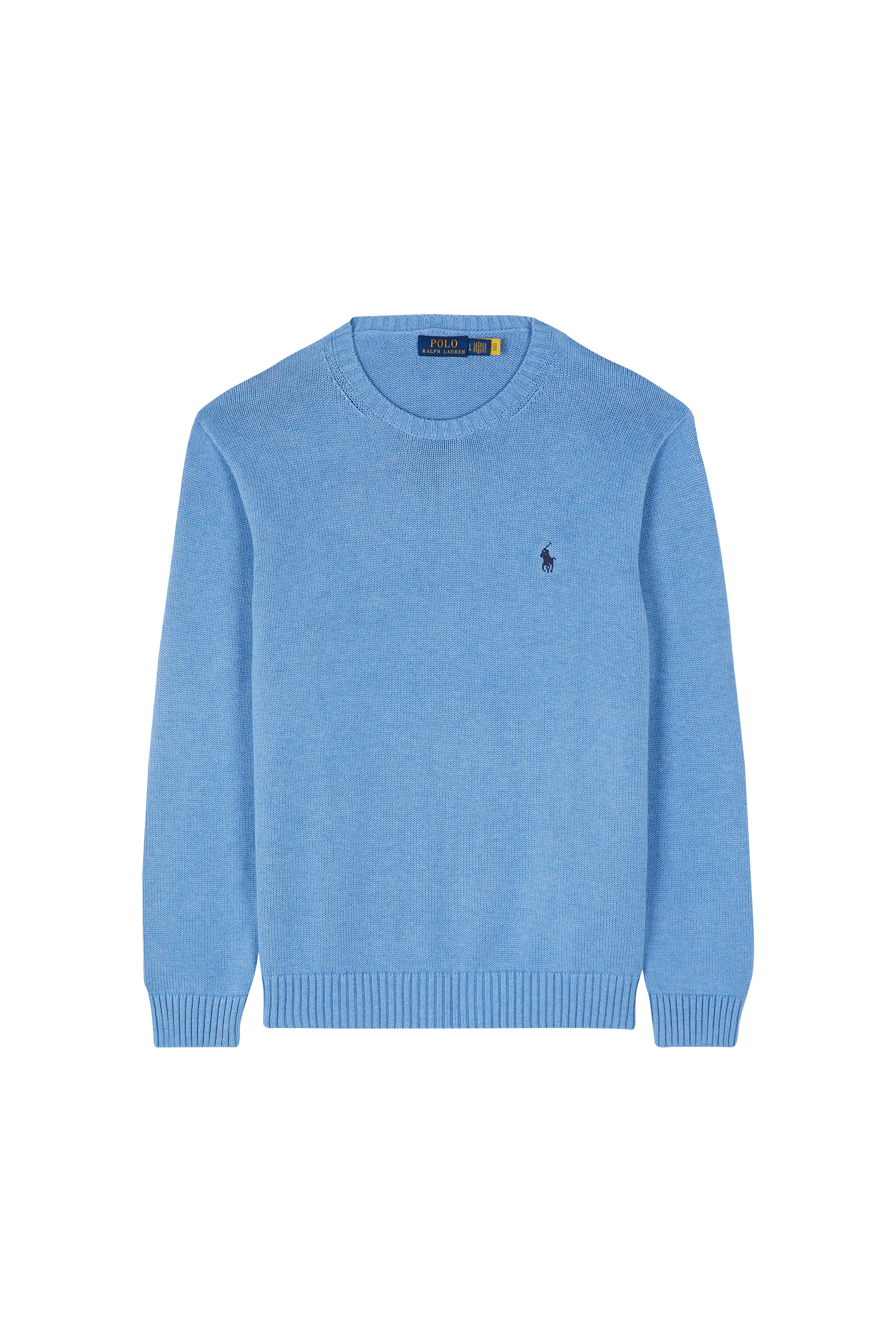 Pull Cotton Crewneck Sweater Soft royal heather