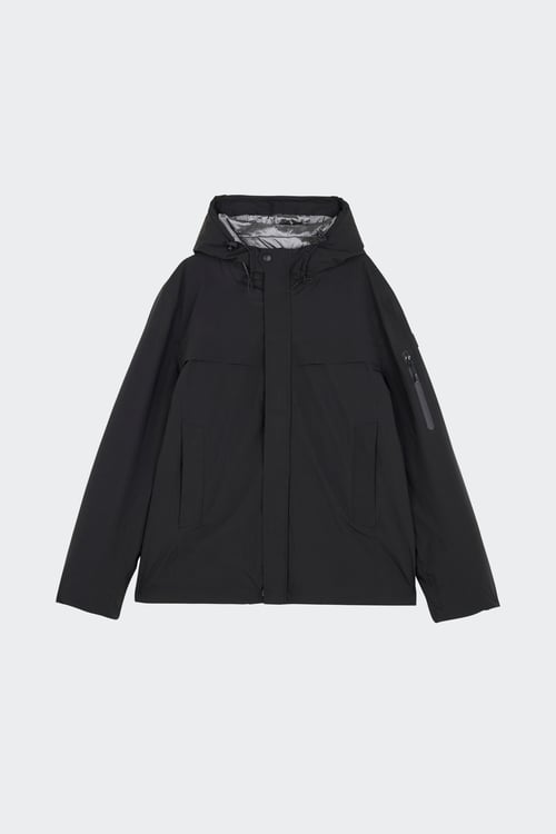 SCHOTT Lightweight quilted padded jacket with high neck Black