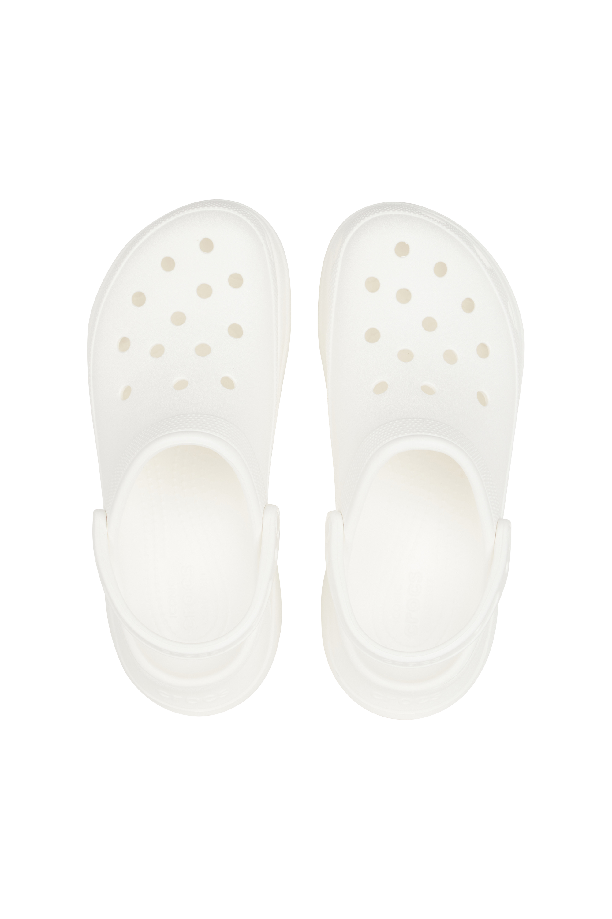 Flat furry sheepskin sandals CROCS White