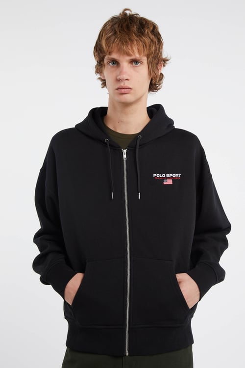 POLO RALPH LAUREN Hoodie zippé Noir