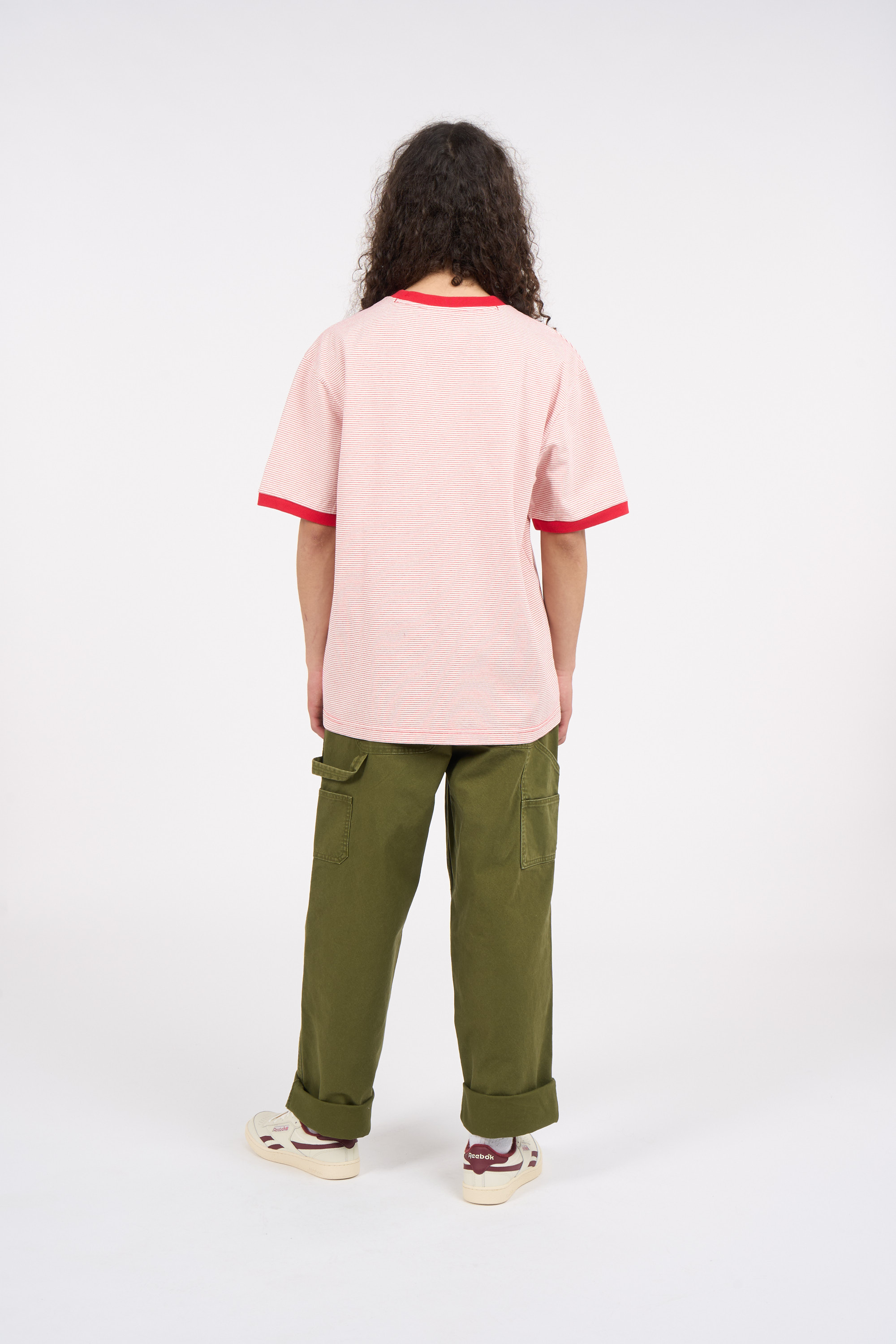 Regular-fit round-neck cotton T-shirt Pink