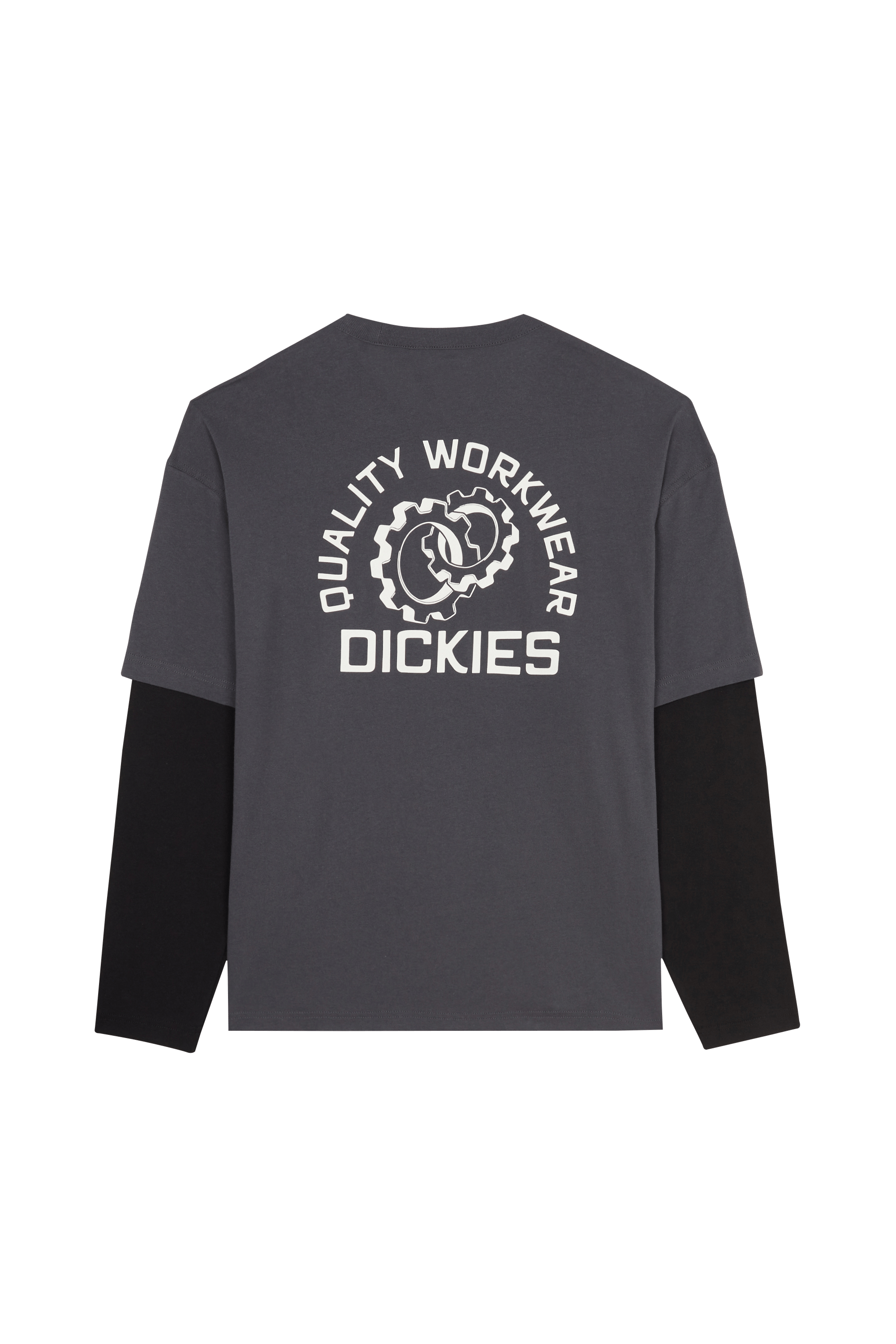 Regular-fit round-neck cotton T-shirt Black