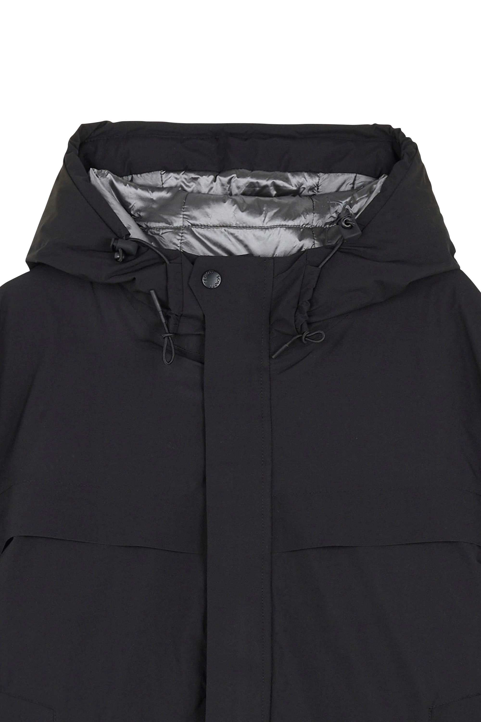 Lightweight quilted padded jacket with high neck Black