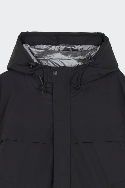 SCHOTT Lightweight quilted padded jacket with high neck Black
