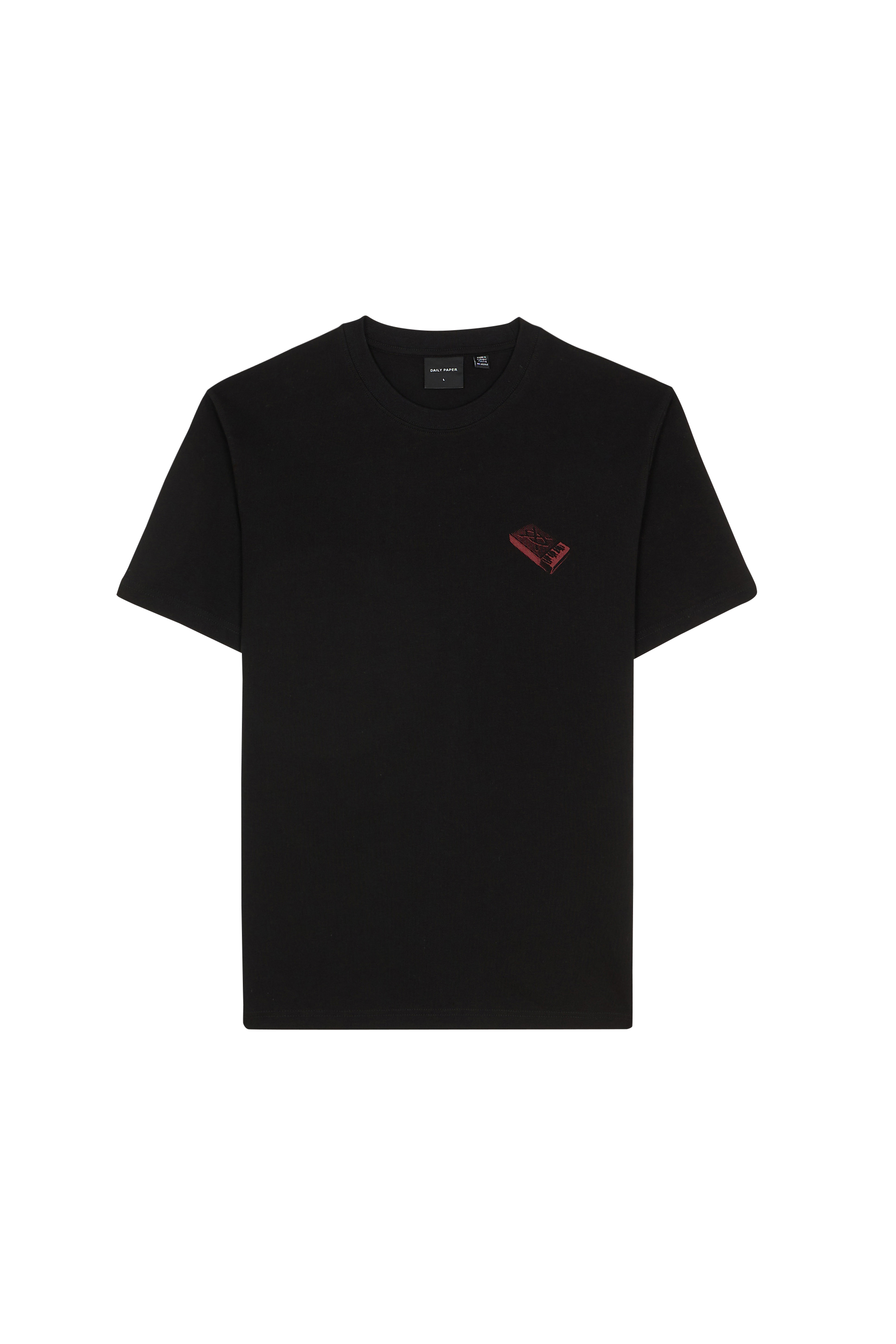 Regular-fit round-neck cotton T-shirt Black
