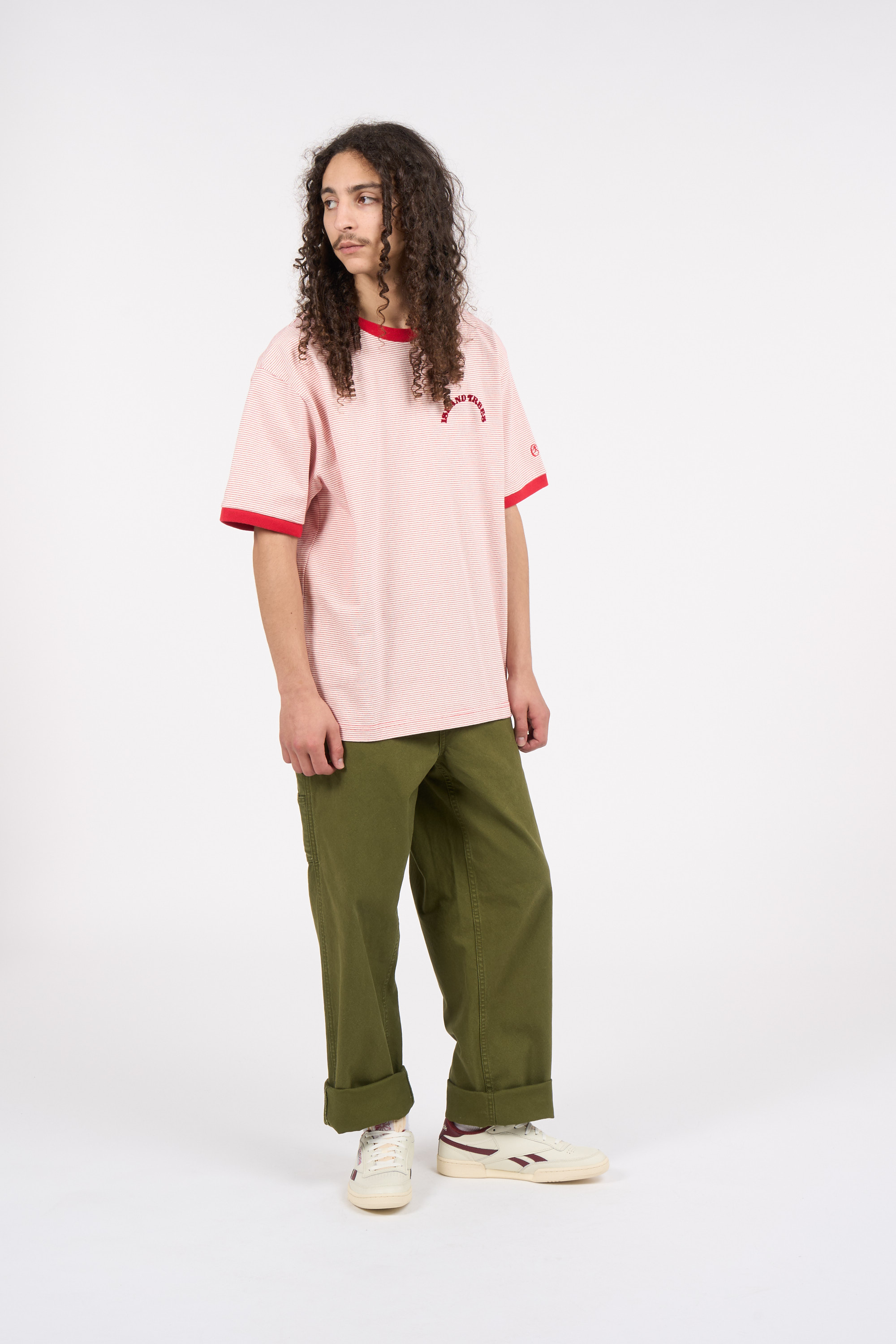 Regular-fit round-neck cotton T-shirt Pink