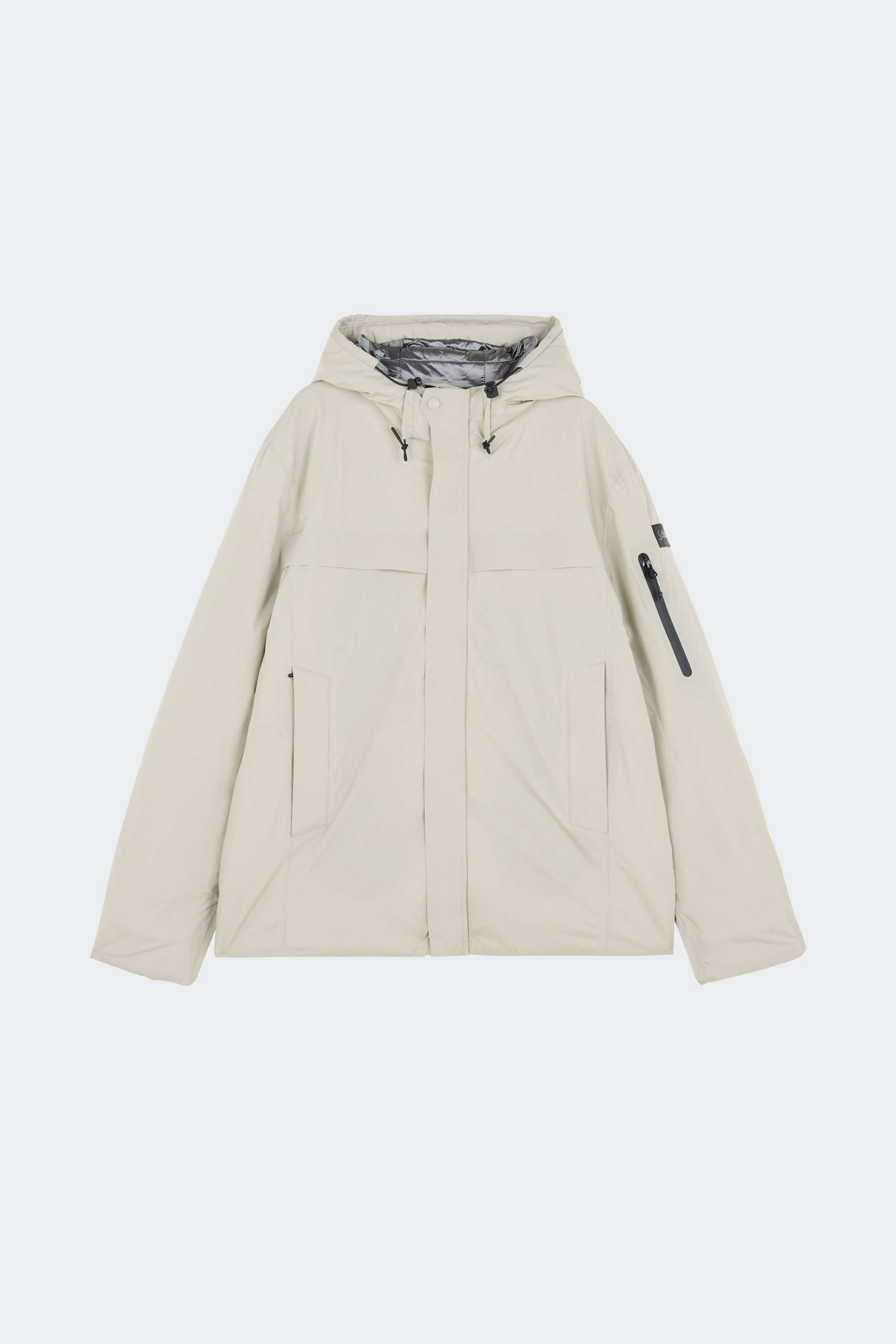 Lightweight quilted padded jacket with high neck | Beige by SCHOTT Lightweight quilted padded jacket with high neck Beige