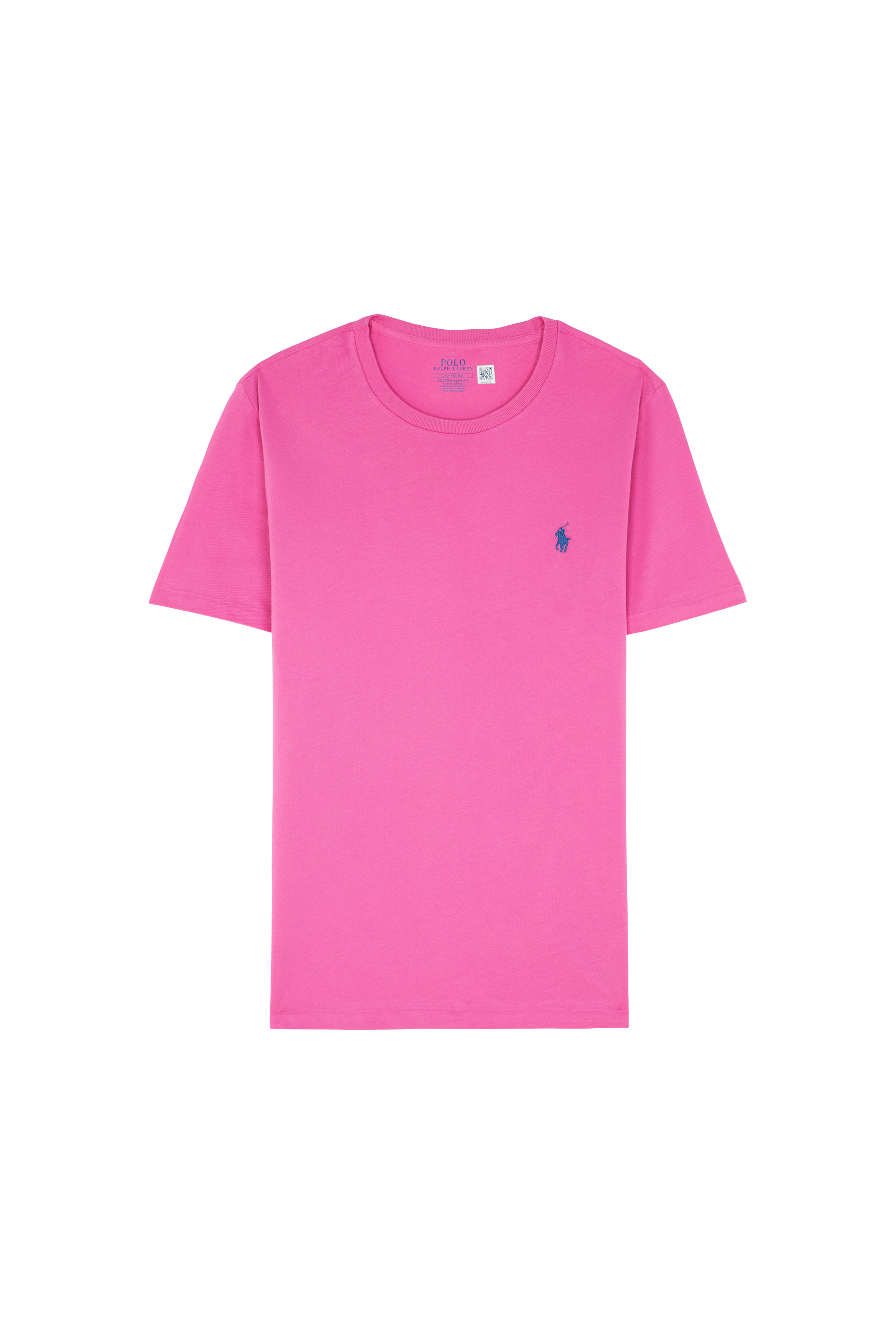 Regular-fit round-neck cotton T-shirt Pink