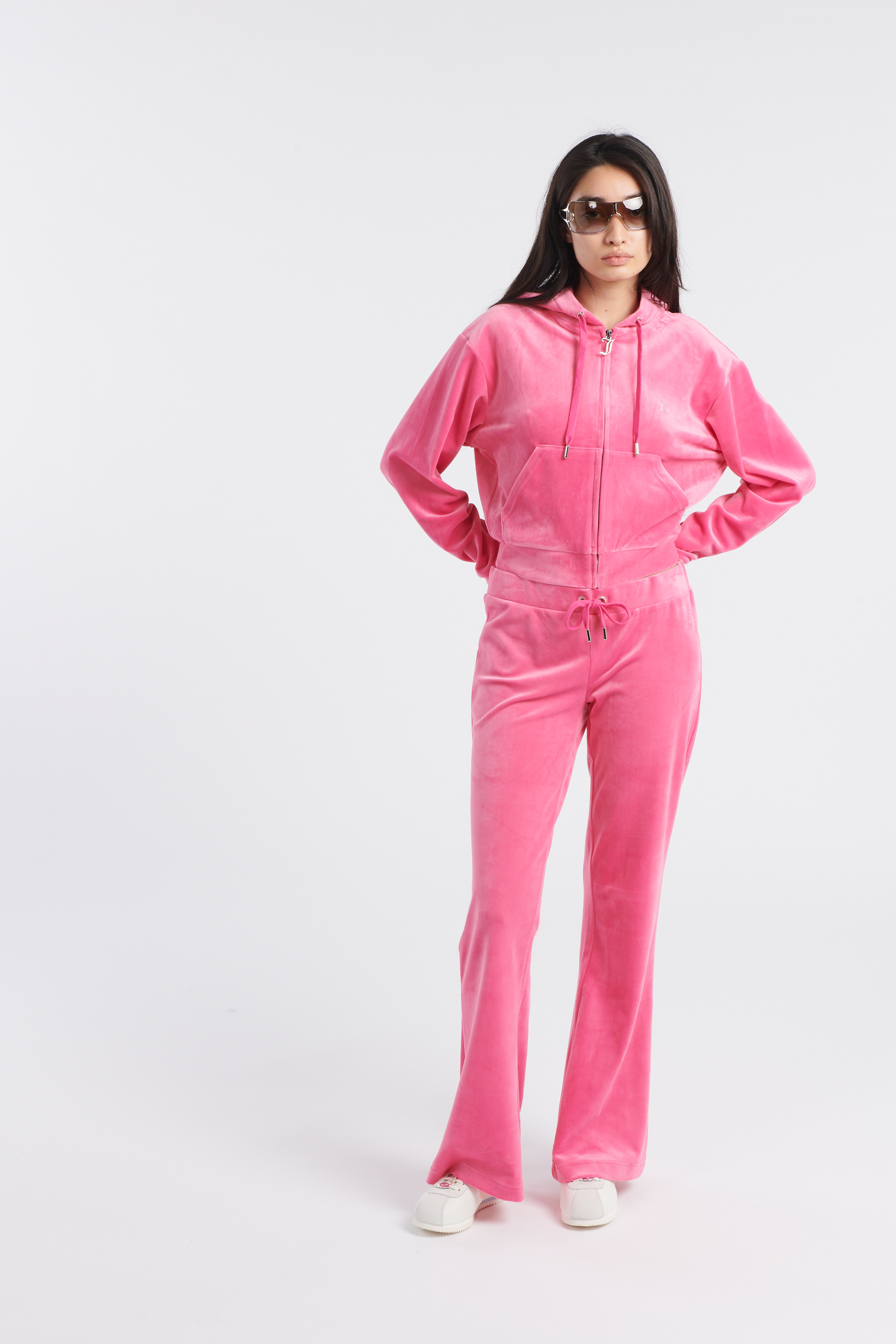zip-up hoodie Pink