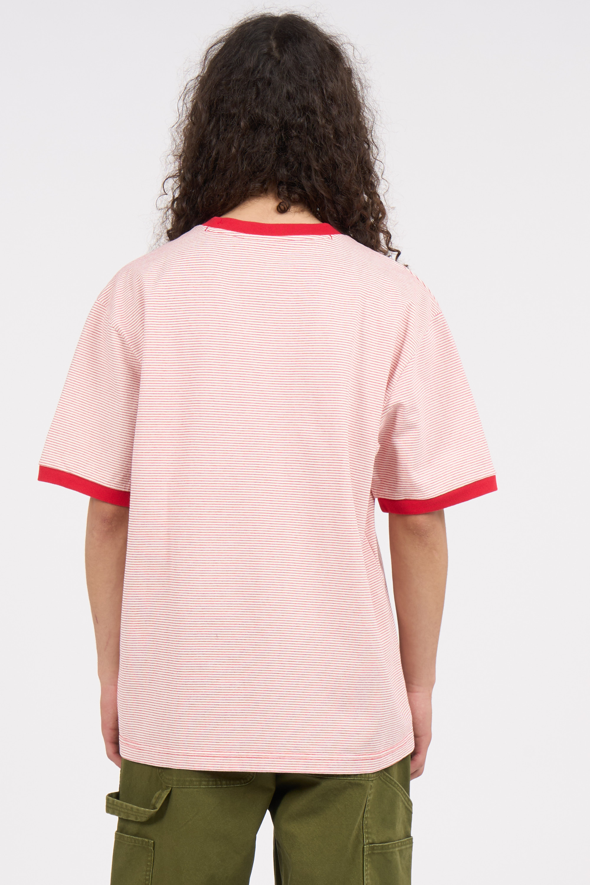 Regular-fit round-neck cotton T-shirt Pink