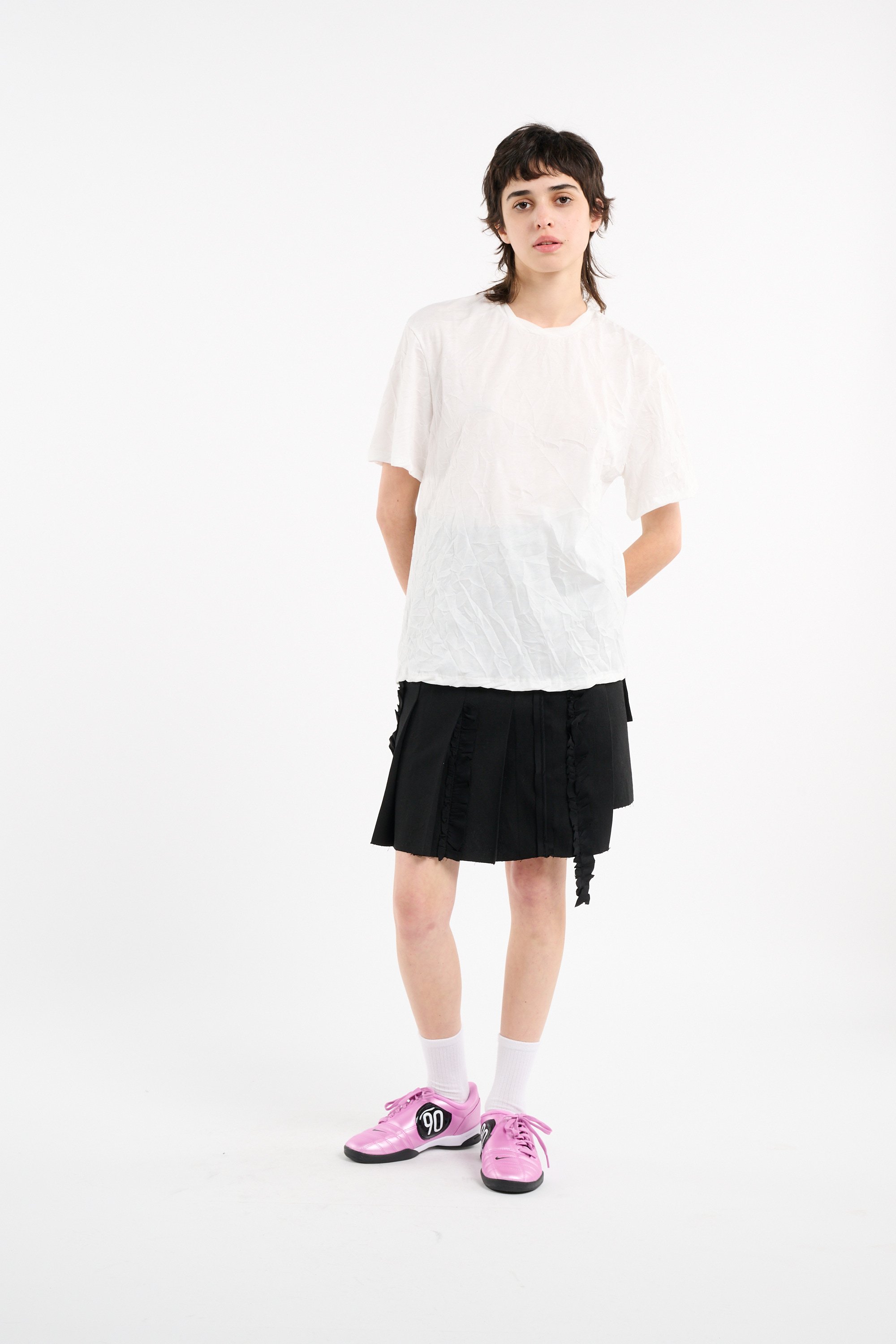 Regular-fit round-neck cotton T-shirt OPEN YY White