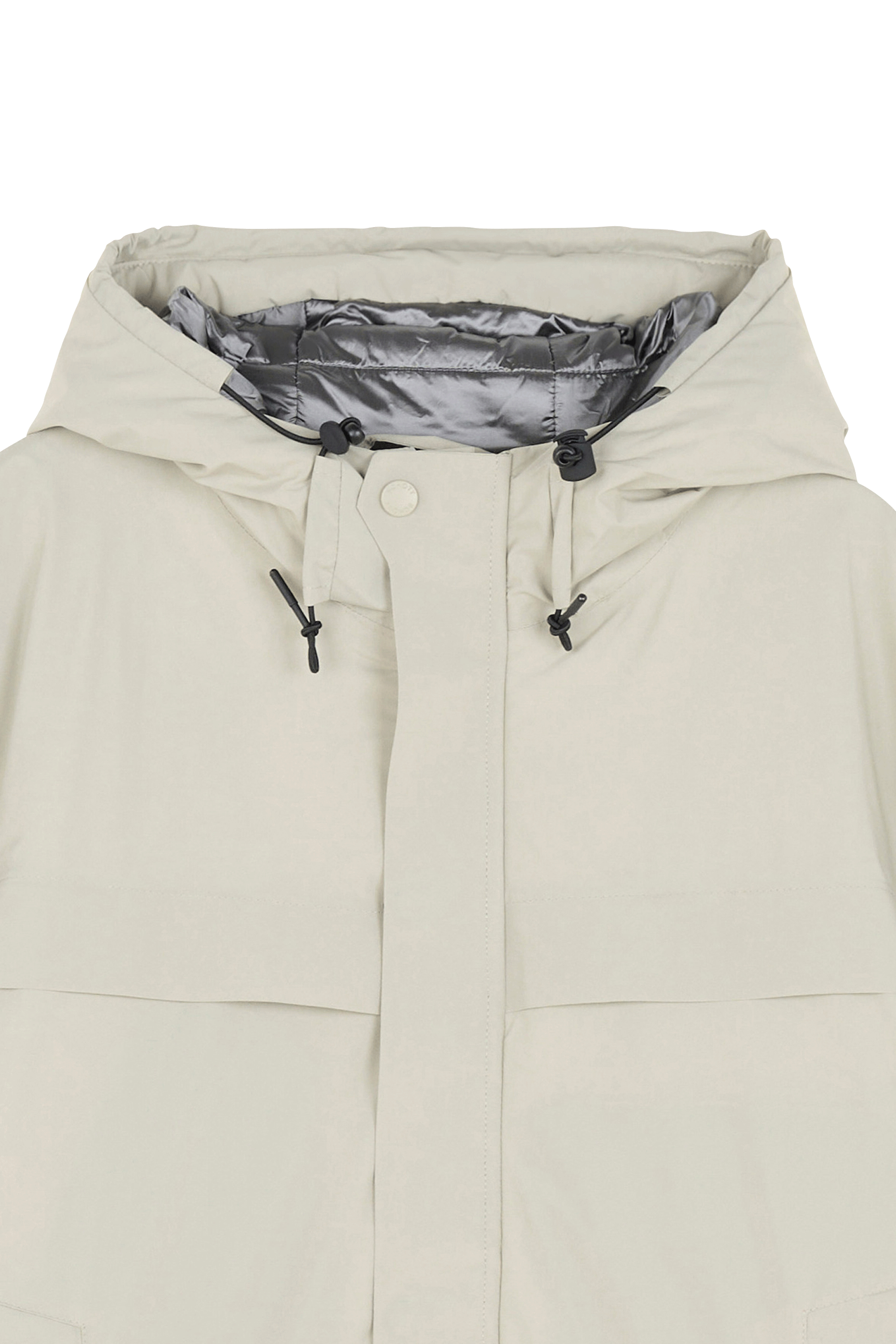 Lightweight quilted padded jacket with high neck Beige