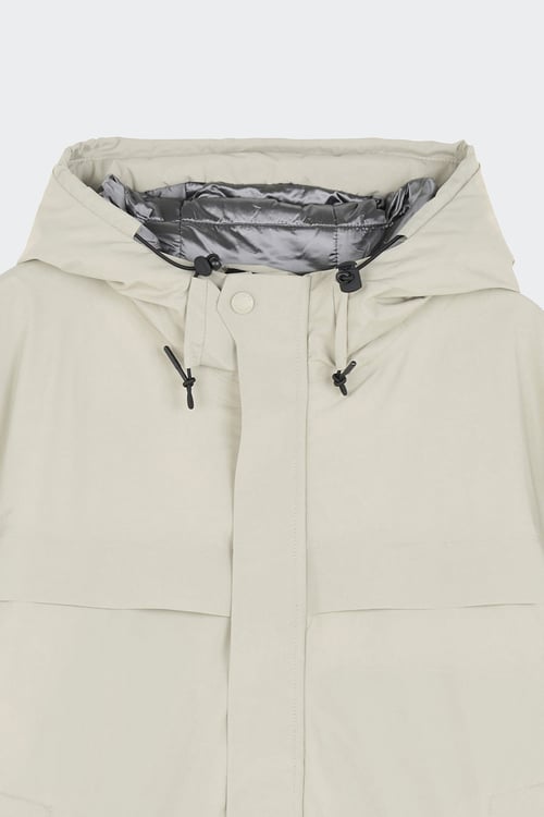 SCHOTT Lightweight quilted padded jacket with high neck Beige