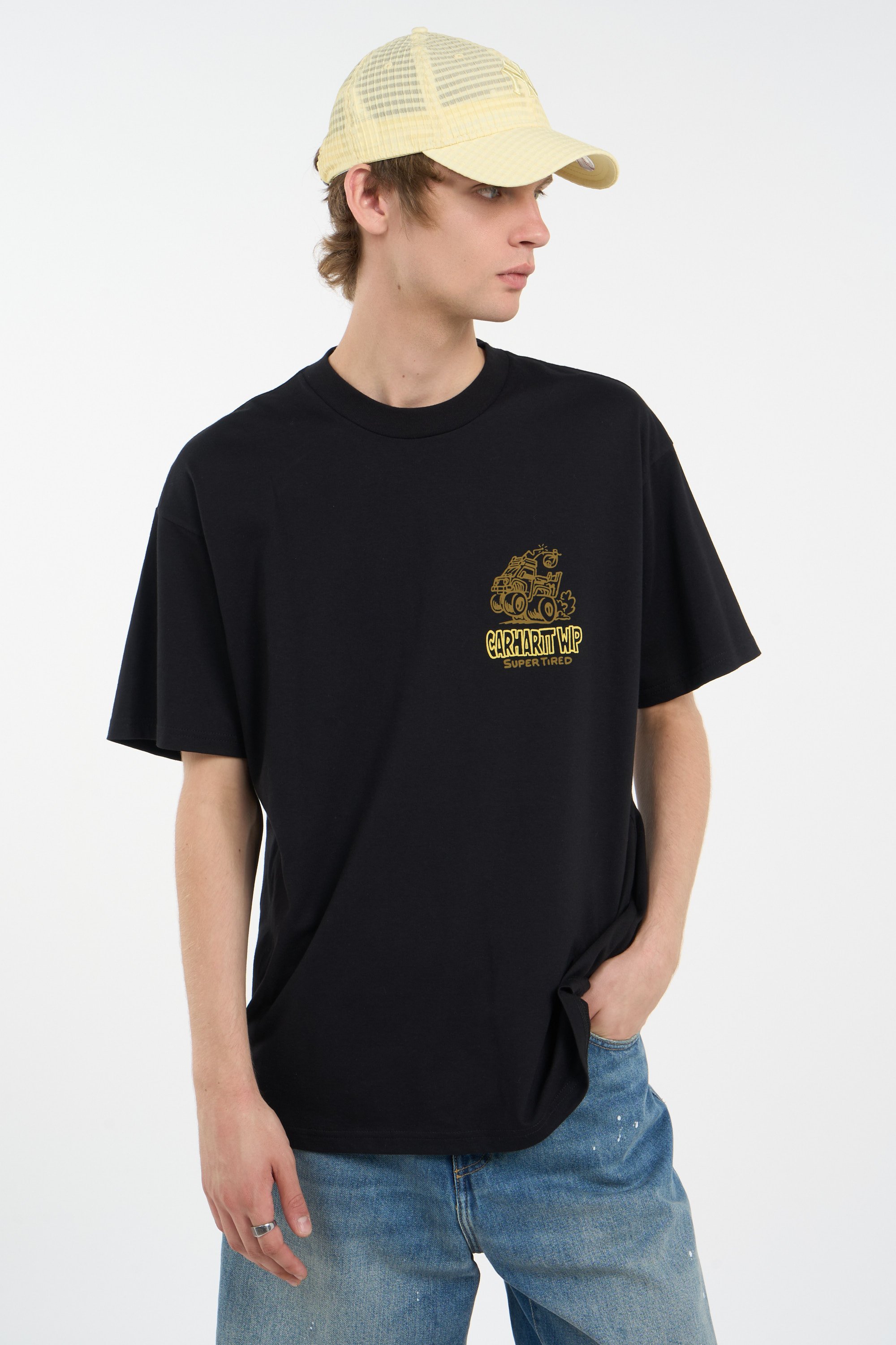 Regular-fit round-neck cotton T-shirt | Black CARHARTT WIP Men