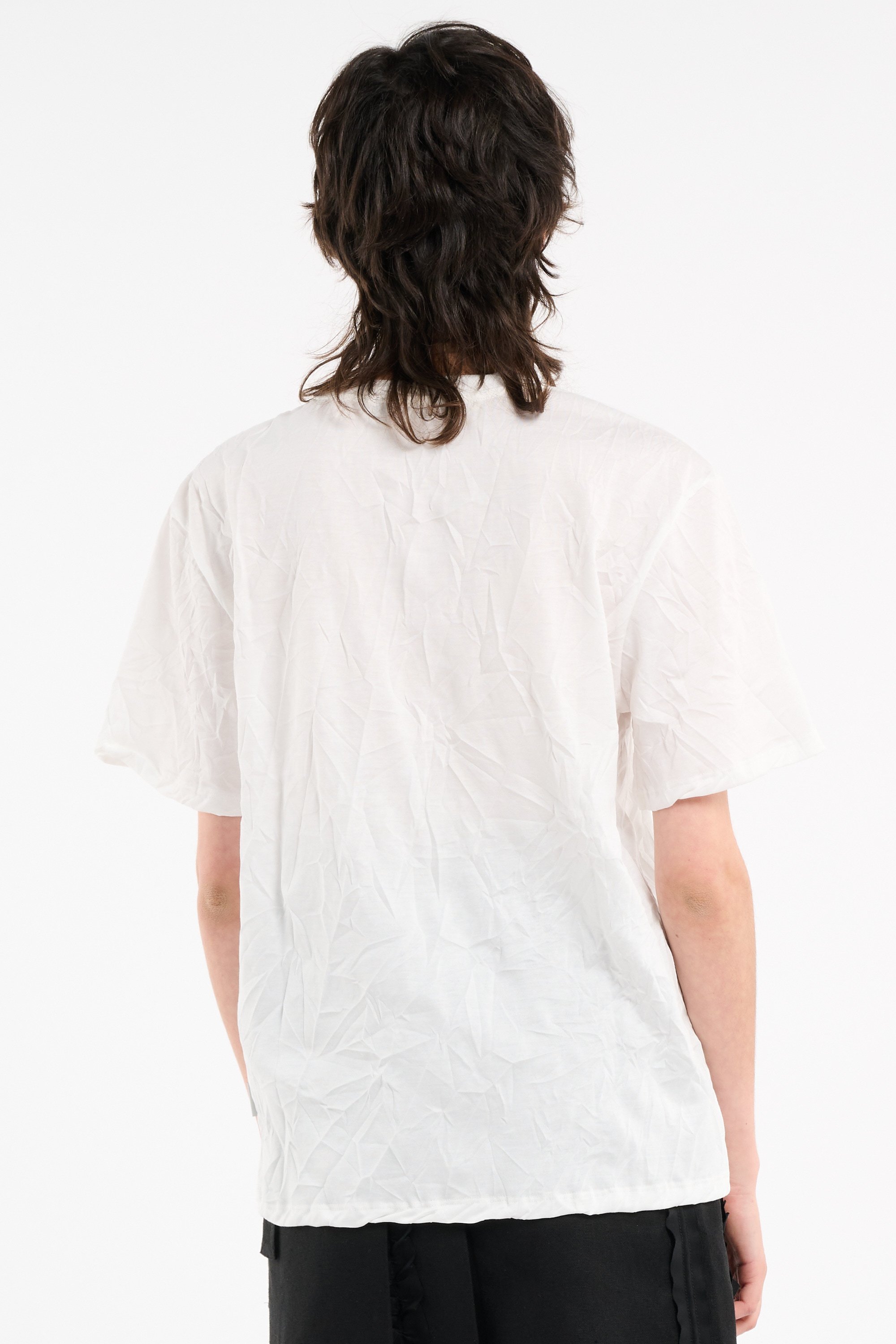 Regular-fit round-neck cotton T-shirt | White OPEN YY Women