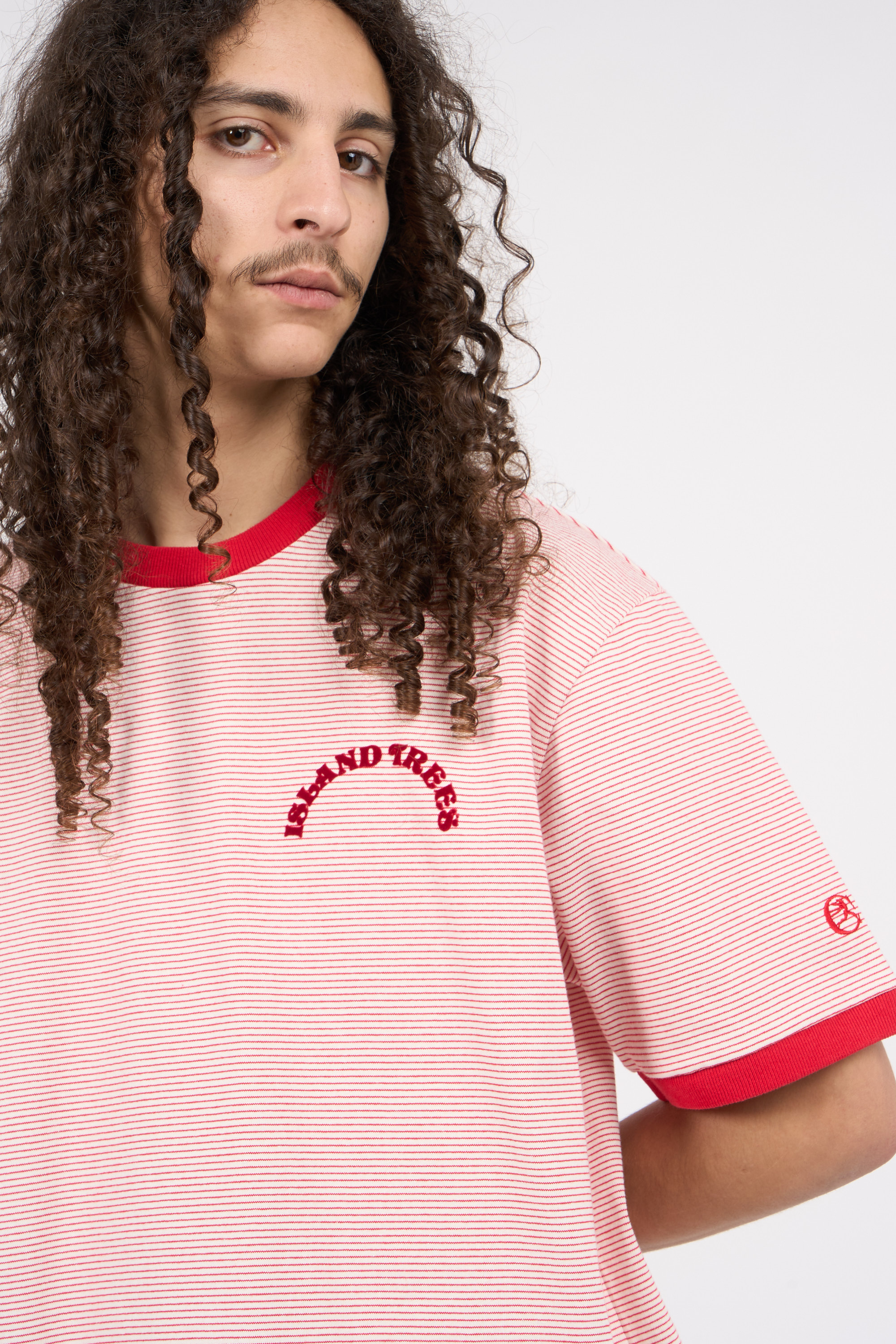 Regular-fit round-neck cotton T-shirt Pink