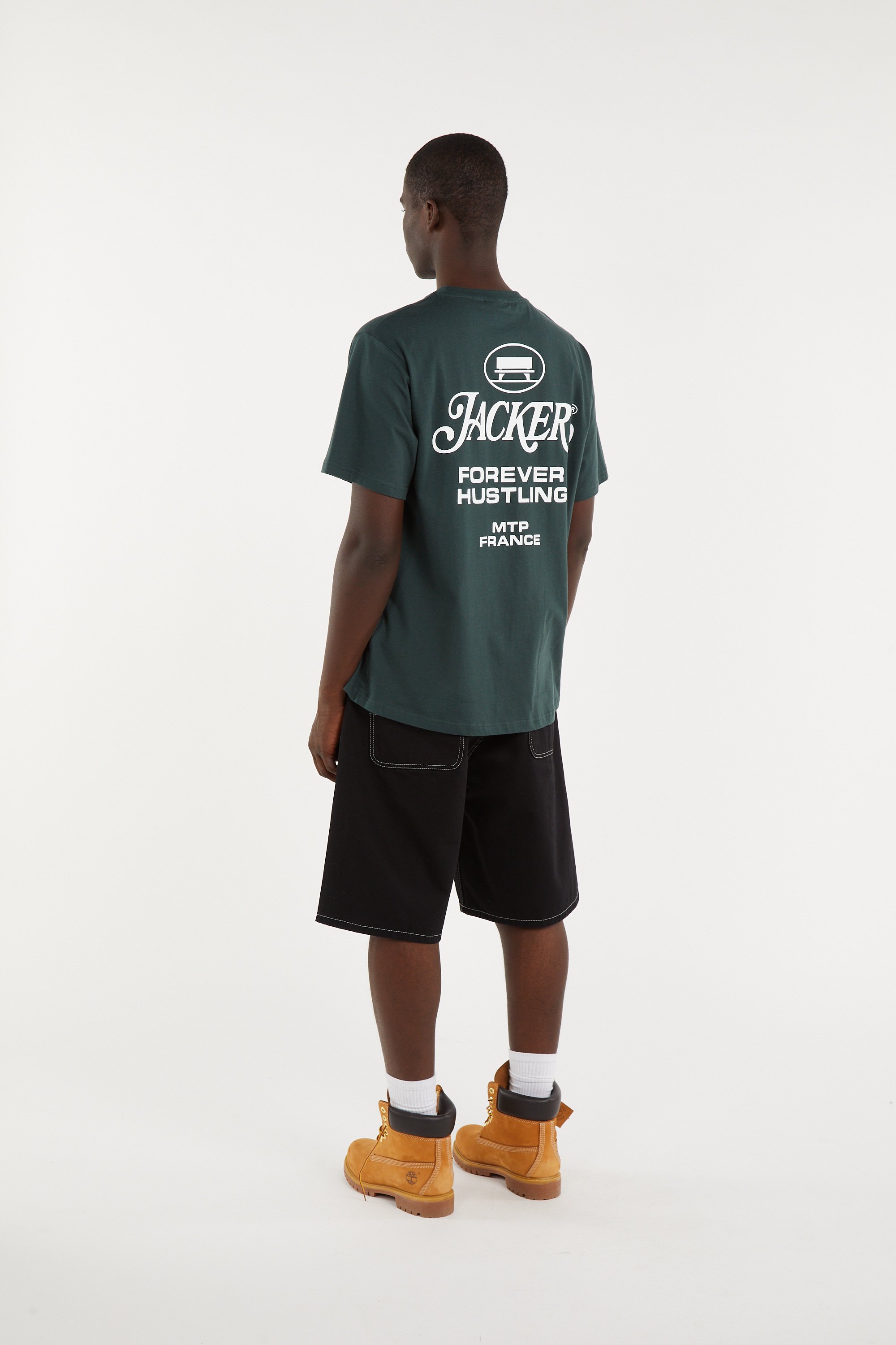 Tee-shirt col rond coton | Vert JACKER Homme