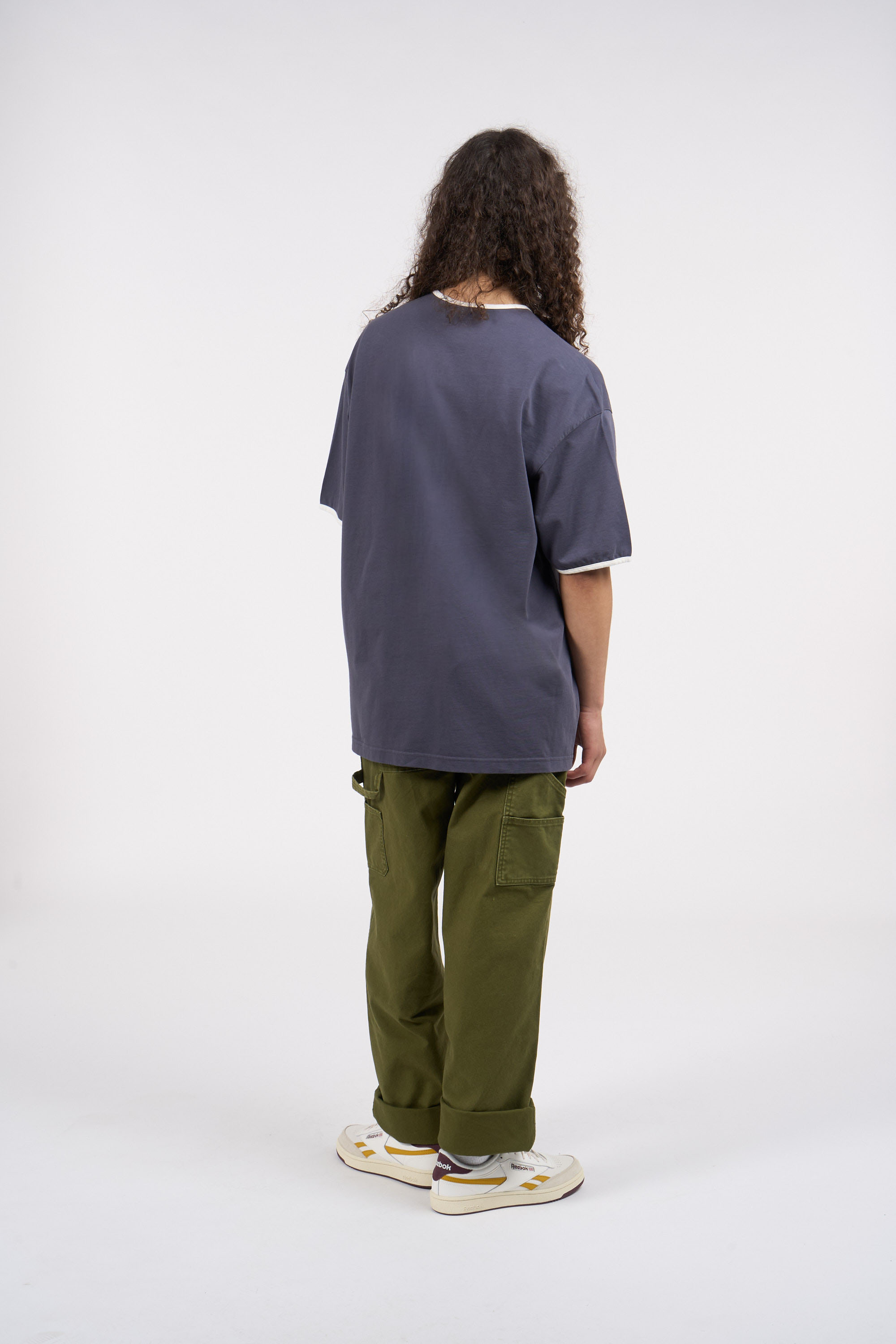 Regular-fit round-neck cotton T-shirt Grey