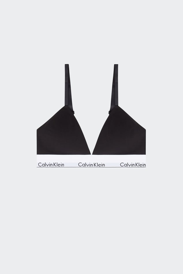Calvin klein black triangle bra shop