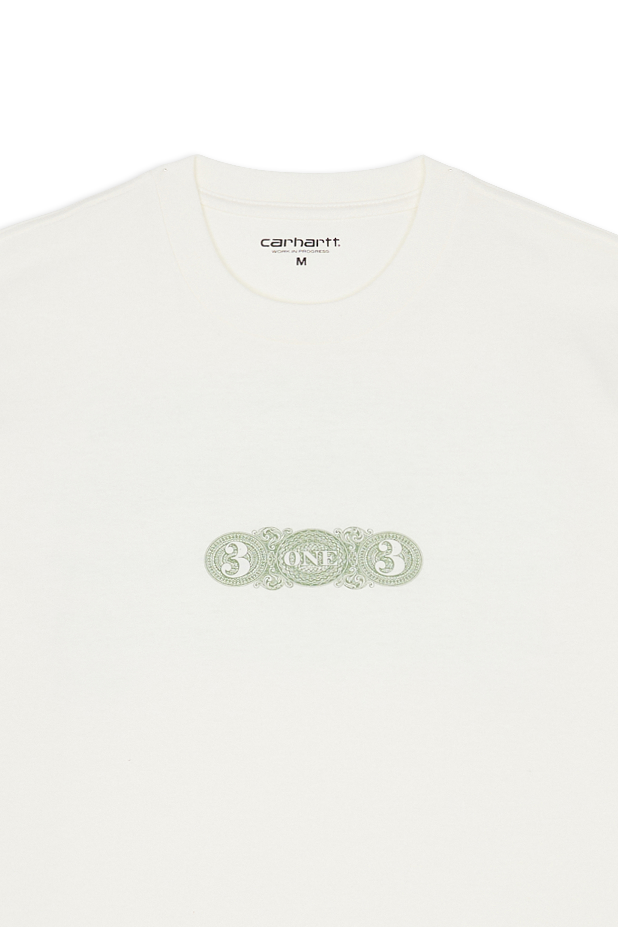 Regular-fit round-neck cotton T-shirt Beige