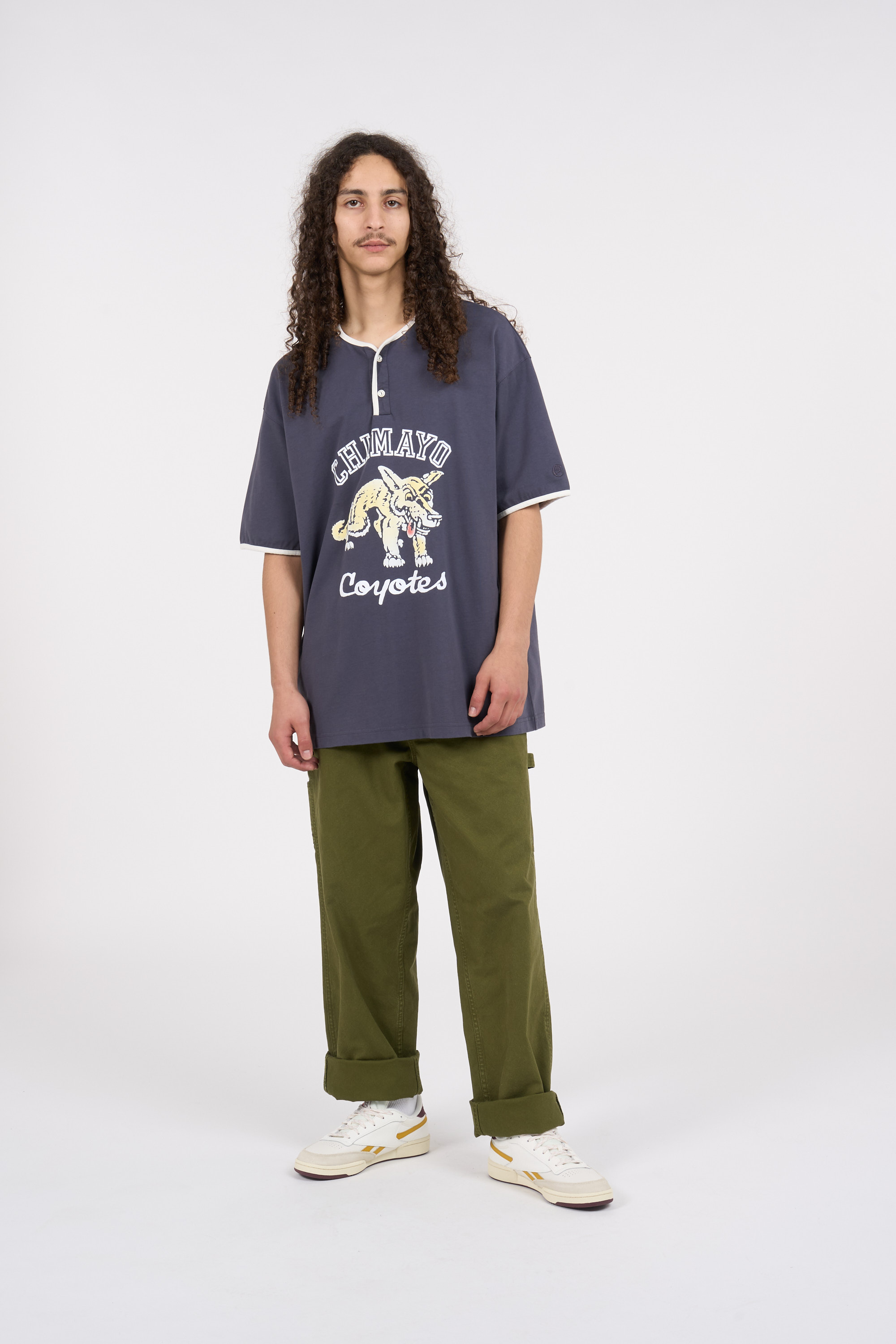 Regular-fit round-neck cotton T-shirt Grey