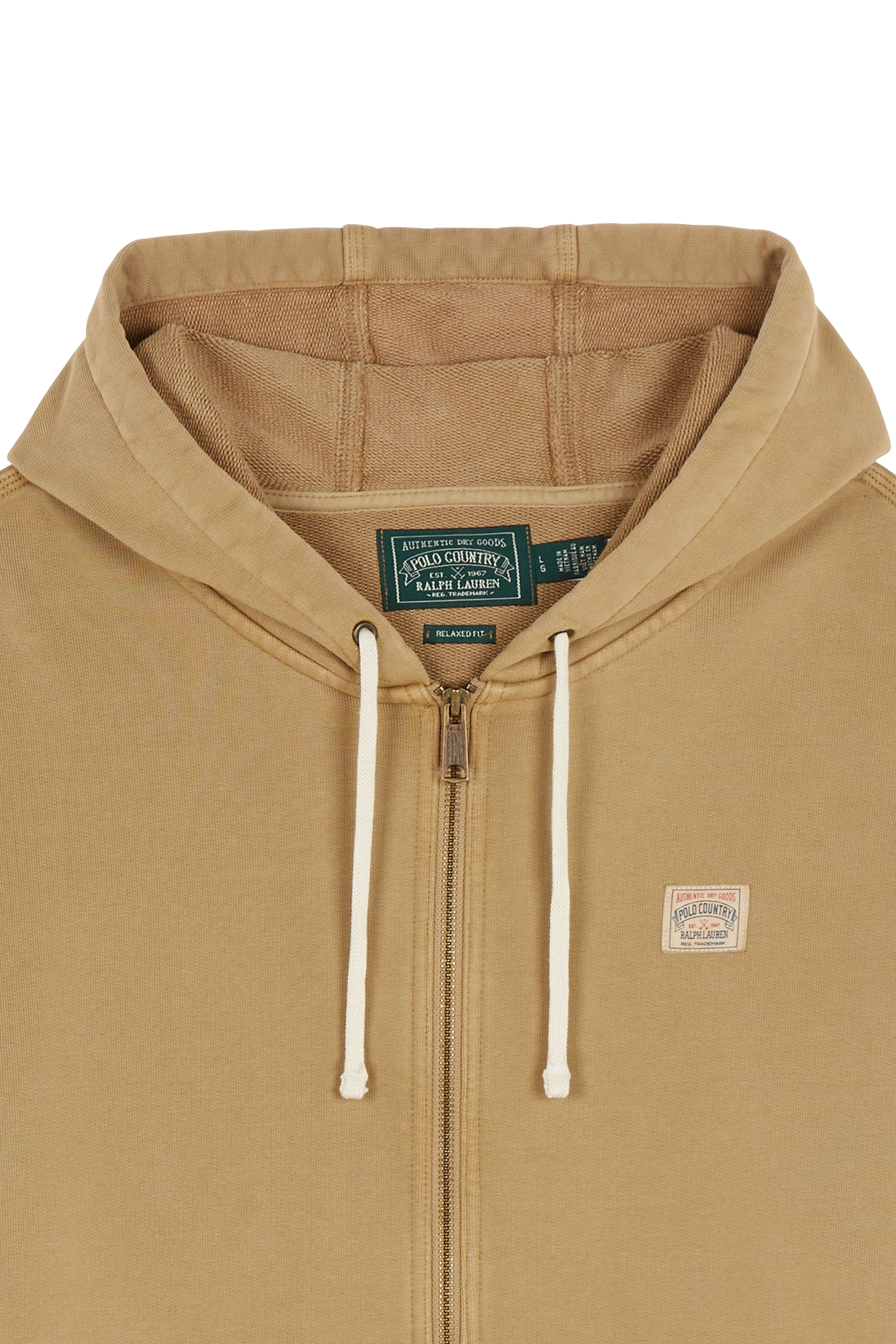Hoodie zippé Beige