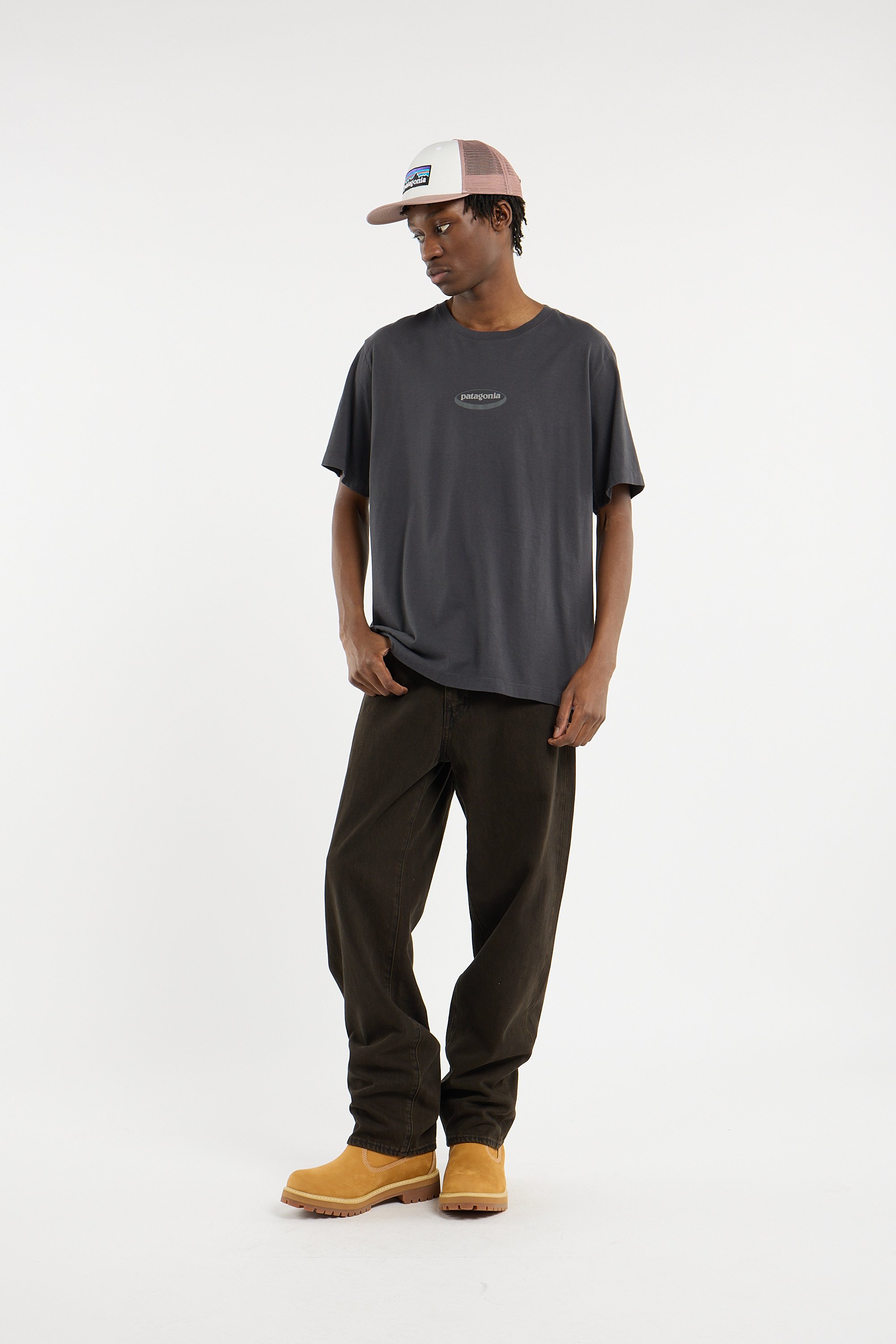 Regular-fit round-neck cotton T-shirt PATAGONIA Black