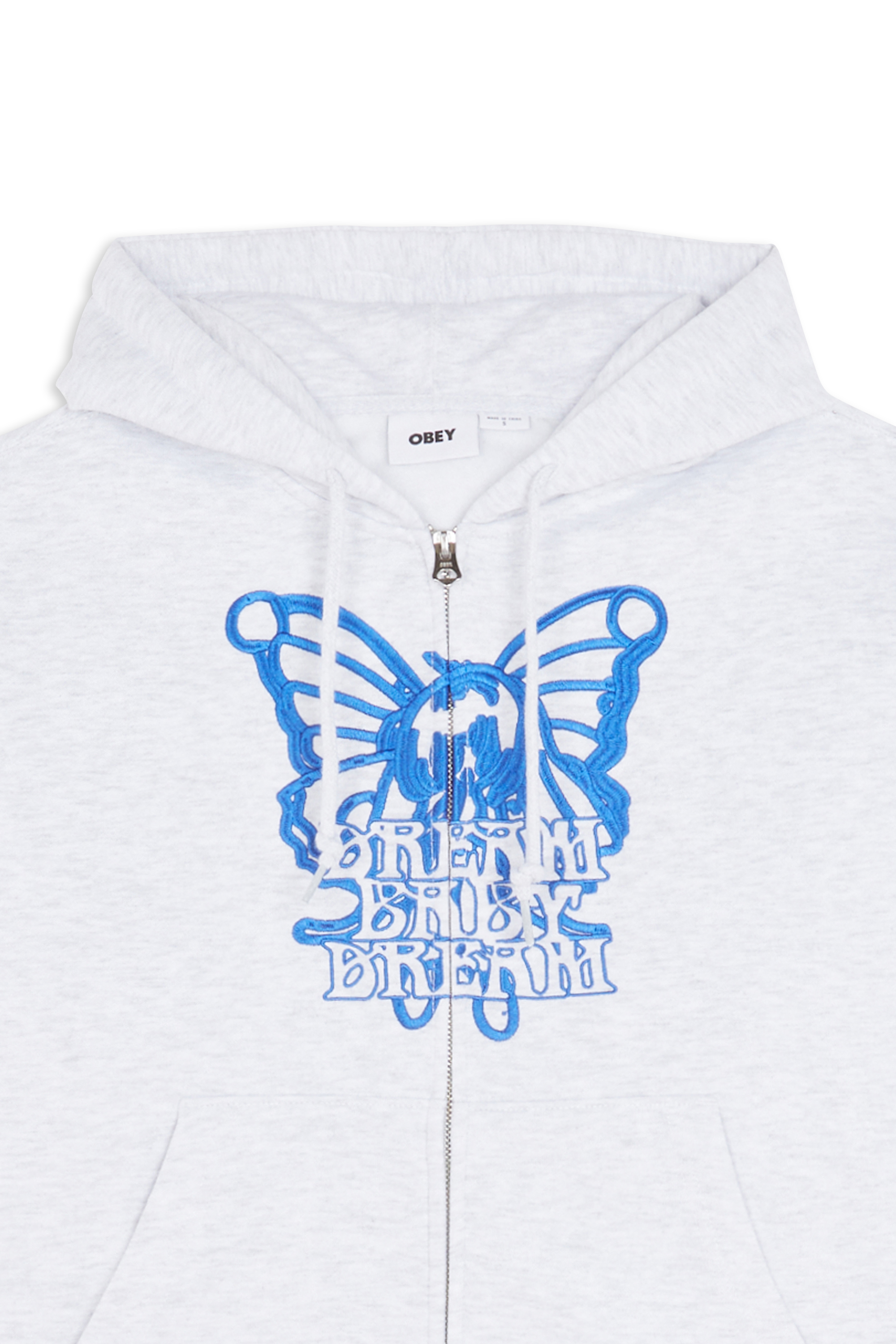 Hoodie zippé OBEY Gris