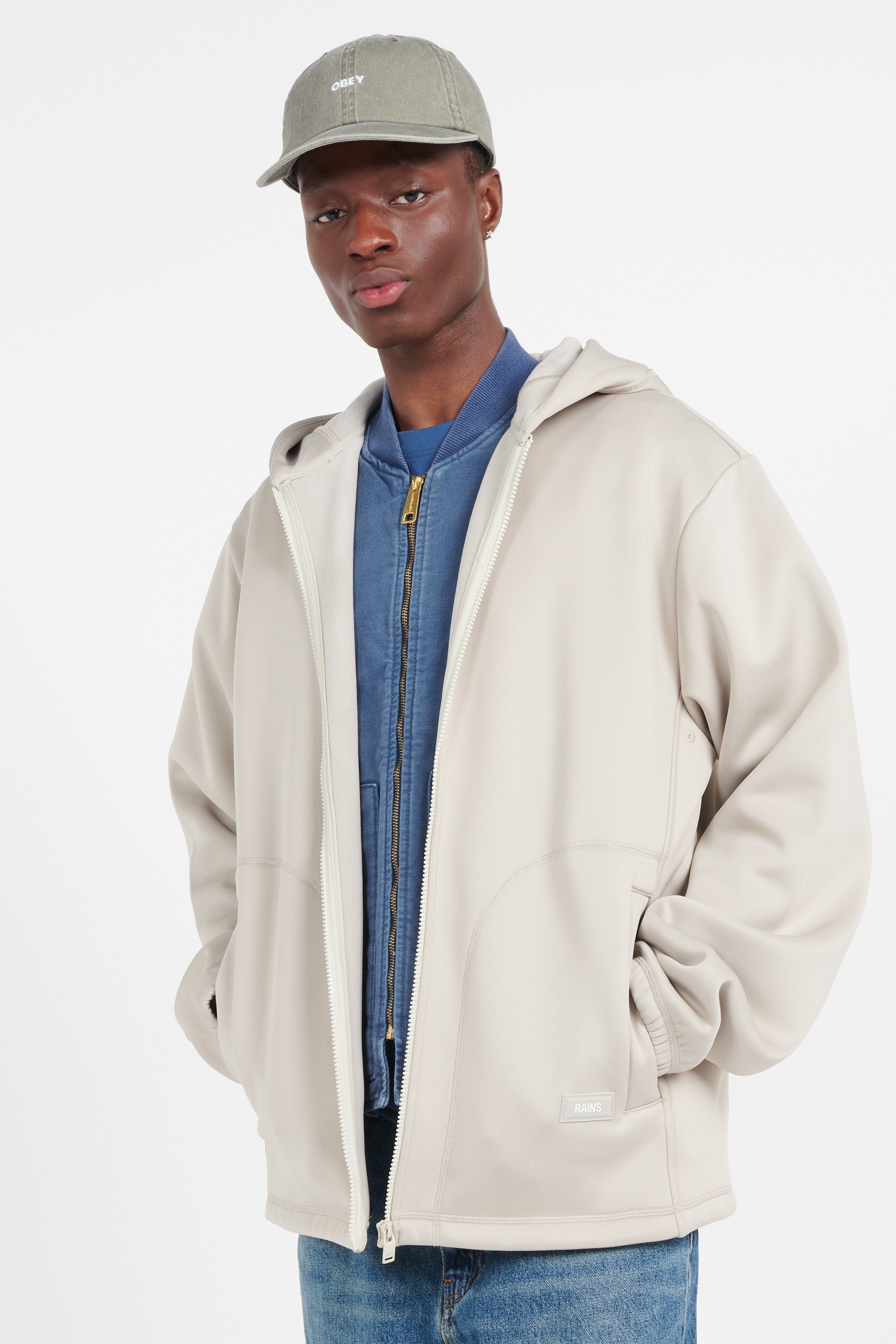 Hoodie zippé | Blanc RAINS Homme