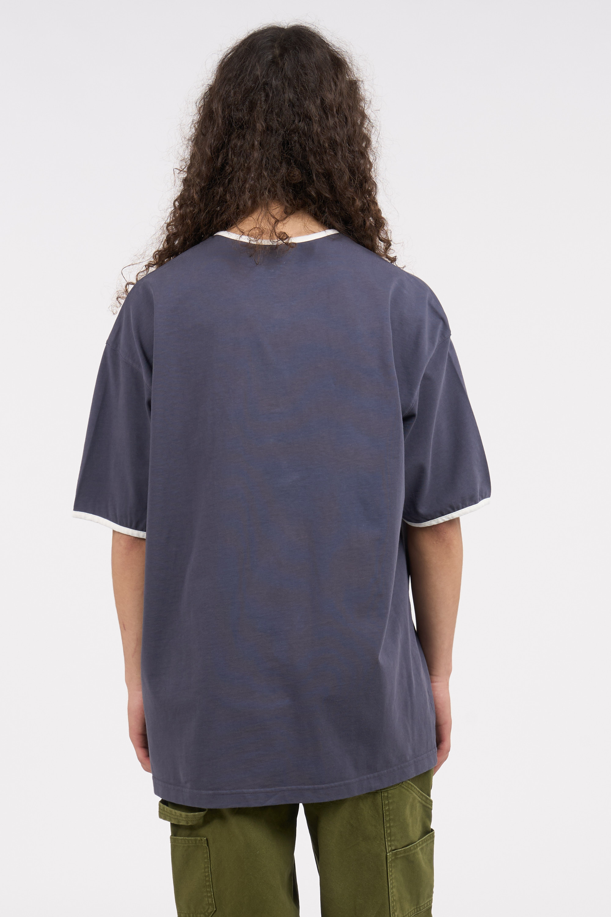 Regular-fit round-neck cotton T-shirt Grey