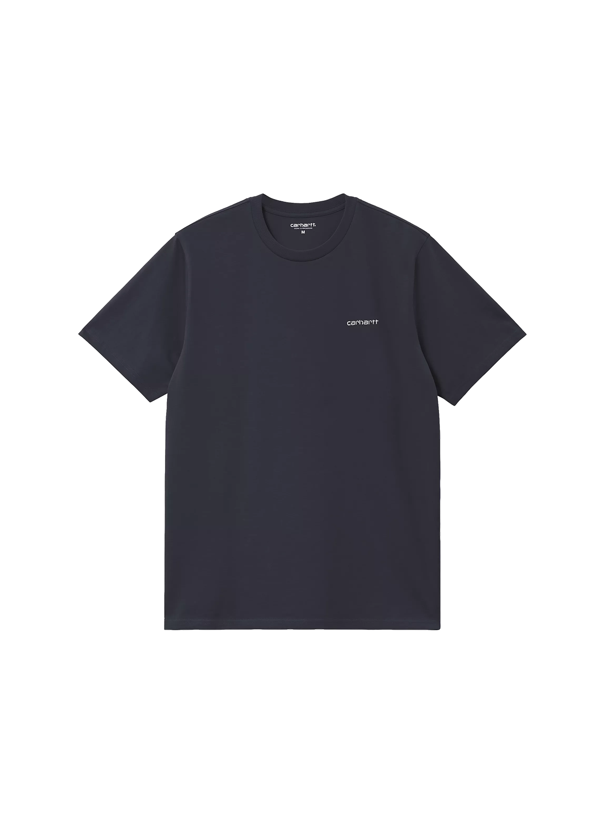 T-shirt Script Embroidery Dark navy - white