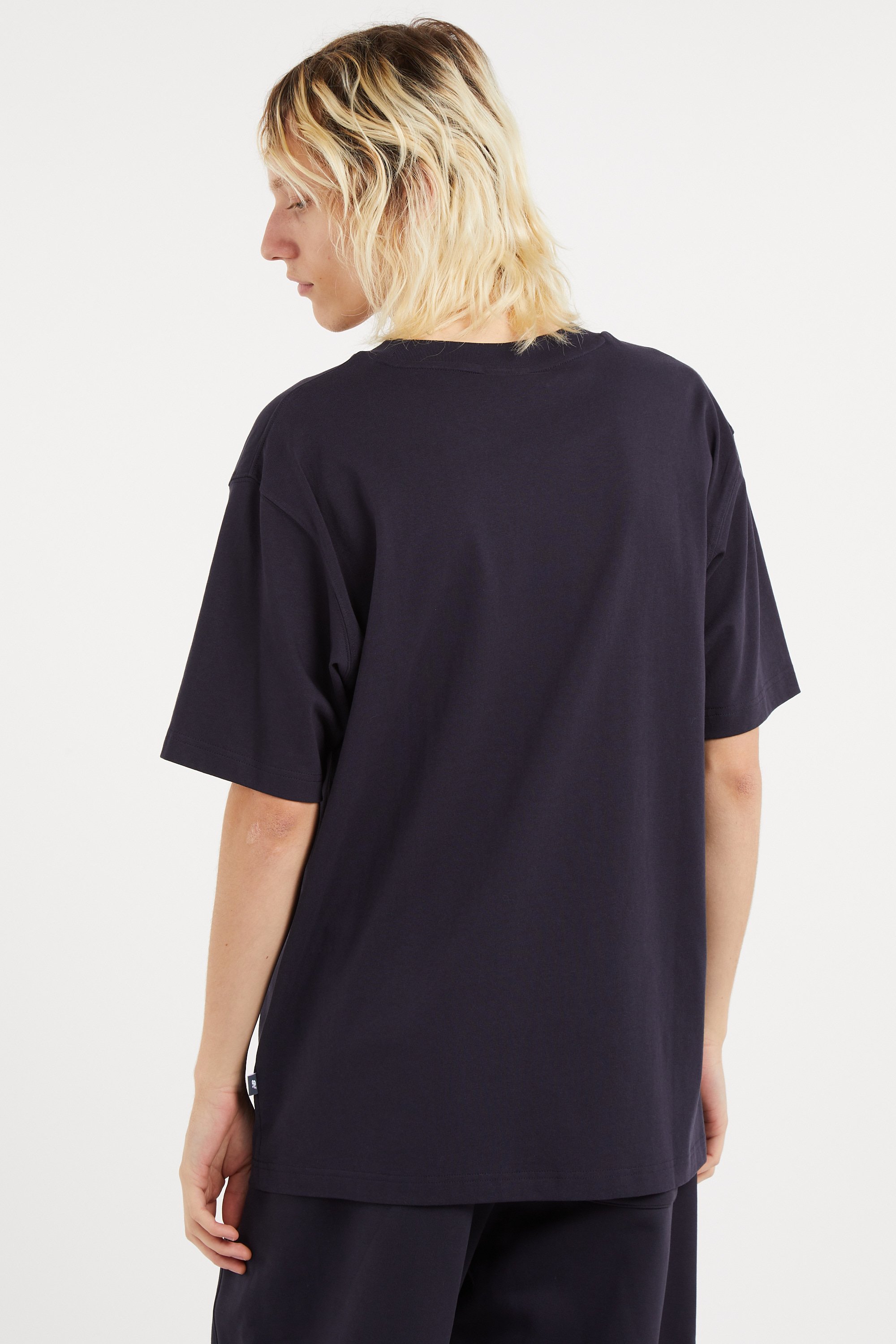 Regular-fit round-neck cotton T-shirt | Blue NEW BALANCE Men